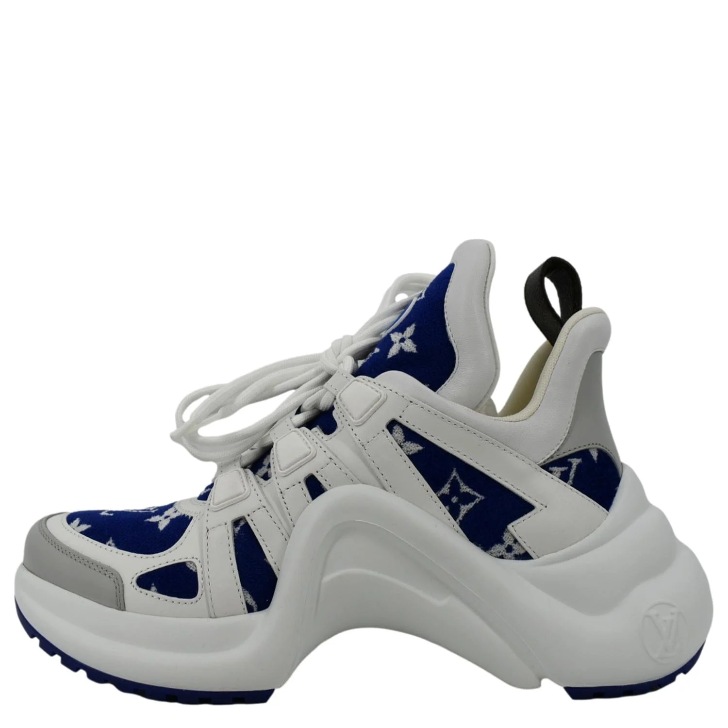 LOUIS VUITTON Archlight Sneakers Jacquard Leather White Size 38 - Image 4