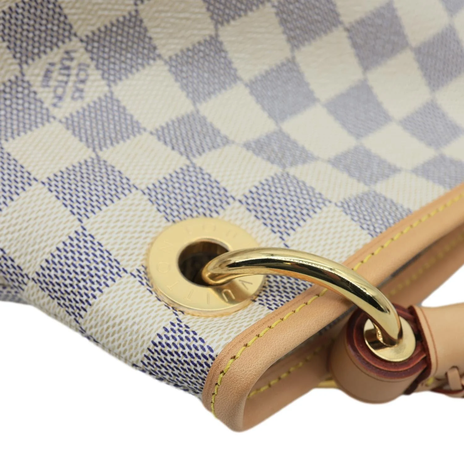 LOUIS VUITTON Artsy MM Damier Azur Hobo Bag White - Image 6