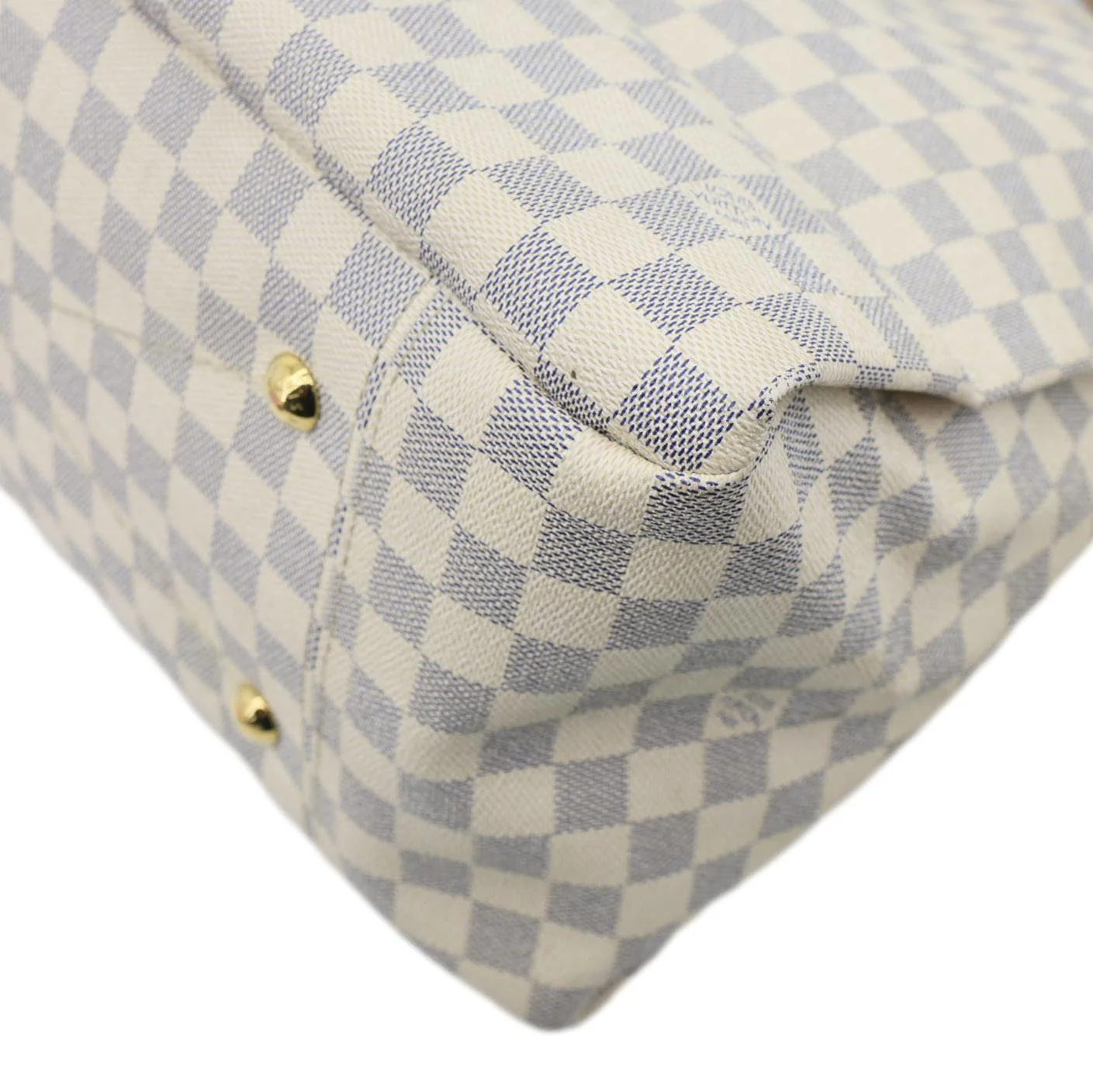 LOUIS VUITTON Artsy MM Damier Azur Hobo Bag White - Image 7