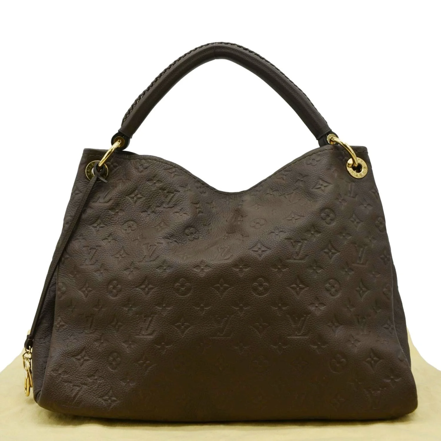 LOUIS VUITTON Artsy MM Monogram Empreinte Leather Hobo Bag Brown - Image 3