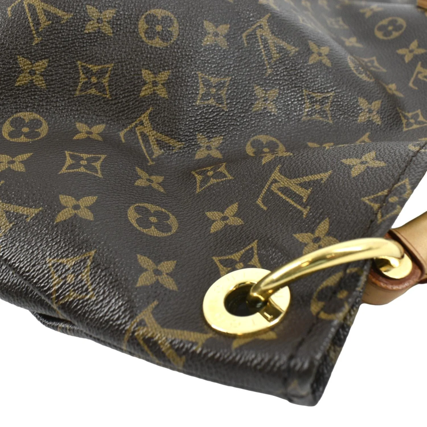 LOUIS VUITTON Artsy GM Monogram Canvas Hobo Bag Brown - Image 5