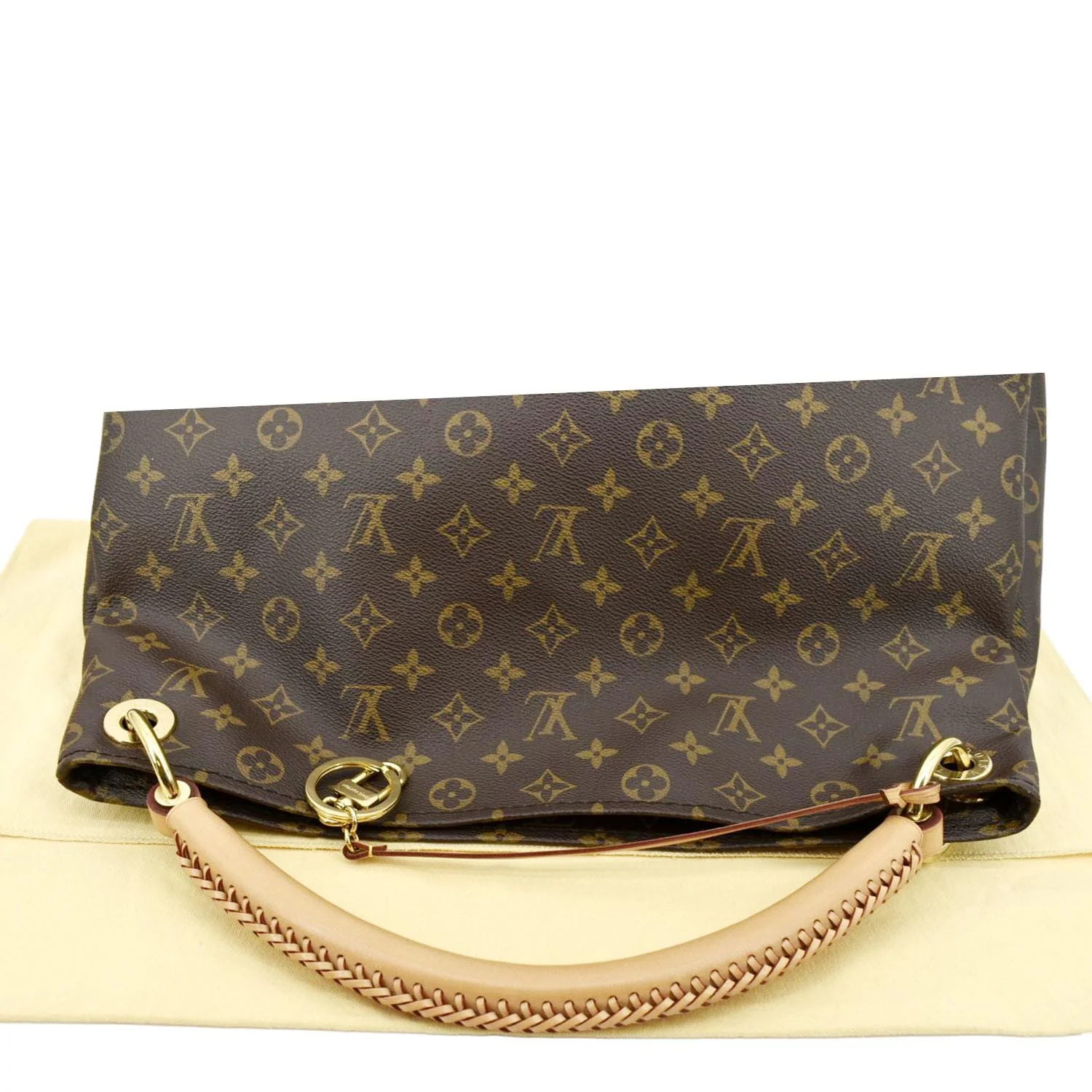 LOUIS VUITTON Artsy MM Monogram Canvas Hobo Bag Brown - Image 3