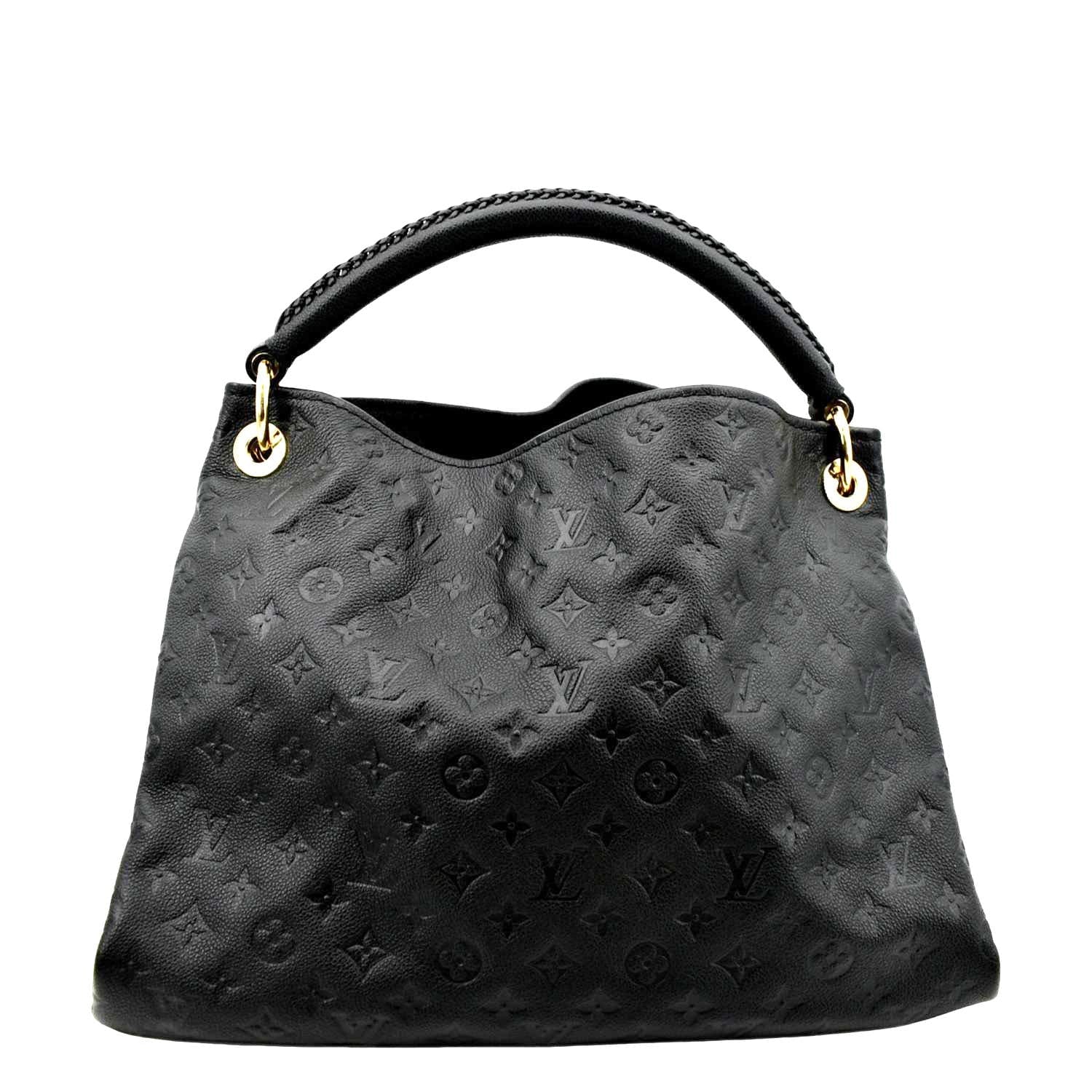 LOUIS VUITTON Artsy MM Empreinte Leather Hobo Bag Black - Image 3