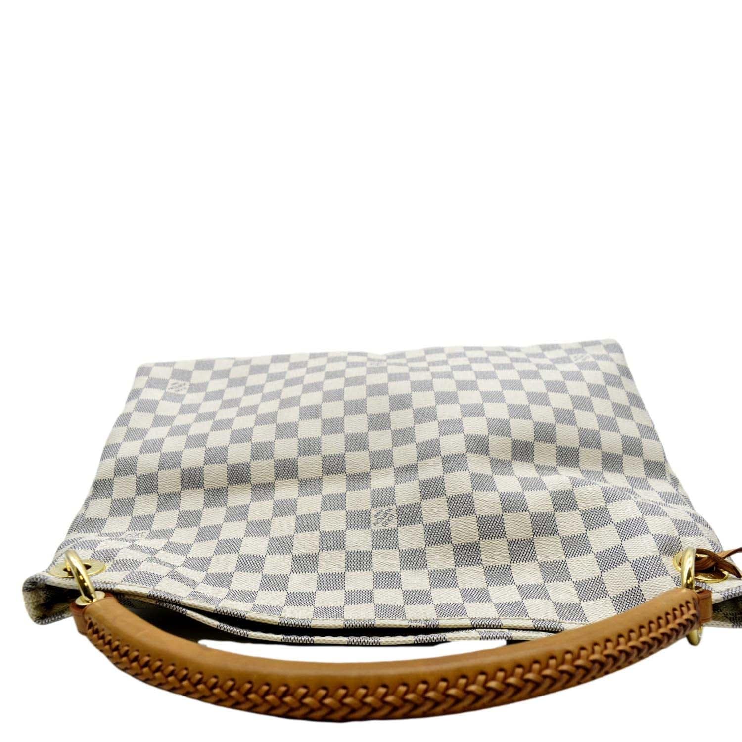 LOUIS VUITTON Artsy MM Damier Azur Hobo Bag White - Image 3