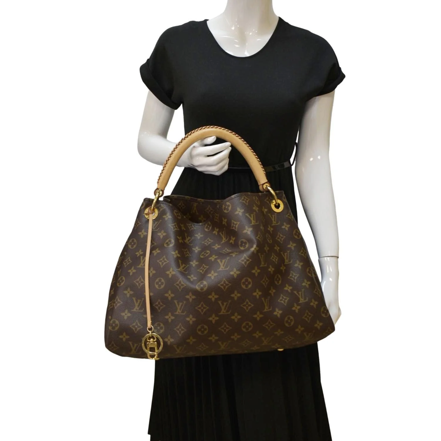LOUIS VUITTON Artsy MM Monogram Canvas Hobo Bag Brown - Image 2