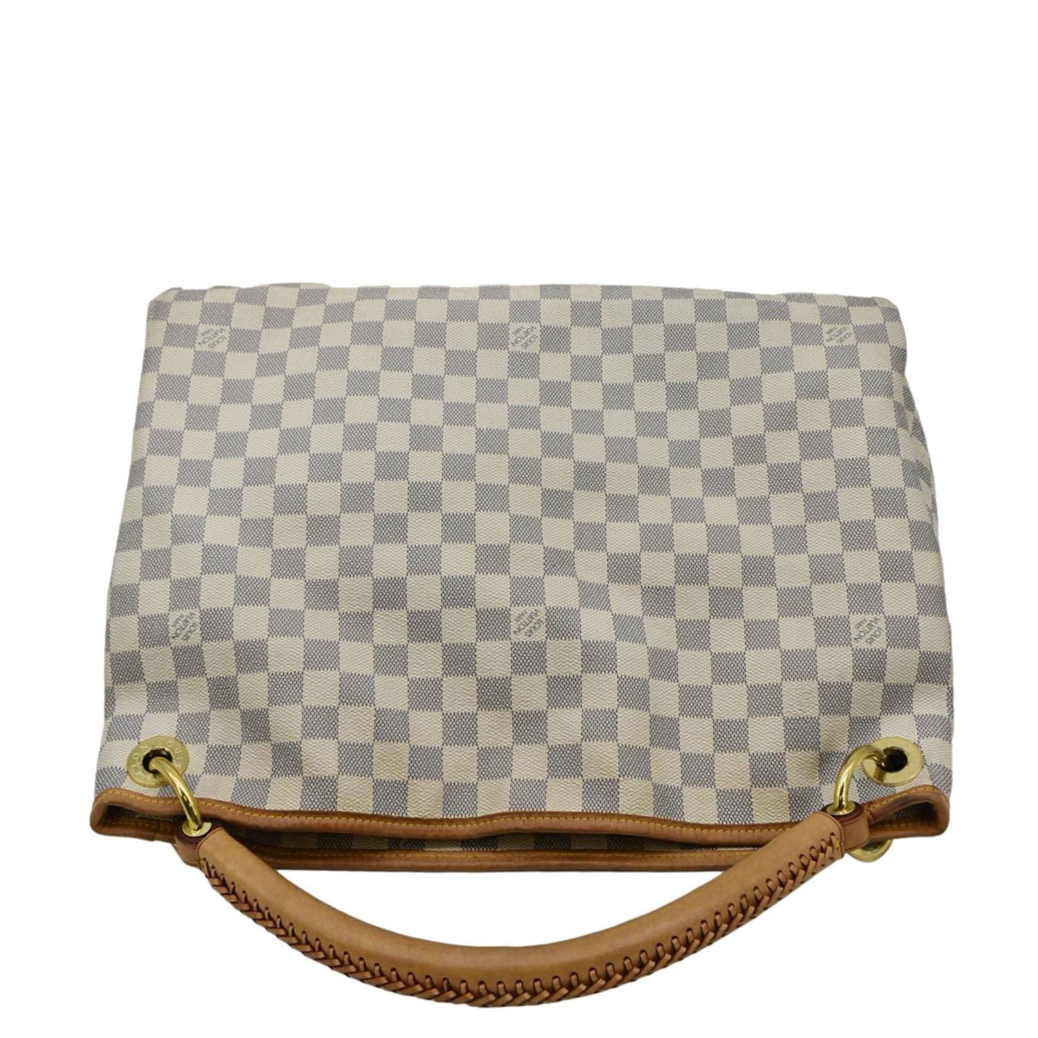 LOUIS VUITTON  Artsy MM Damier Azur Hobo Shoulder Bag White - Image 5