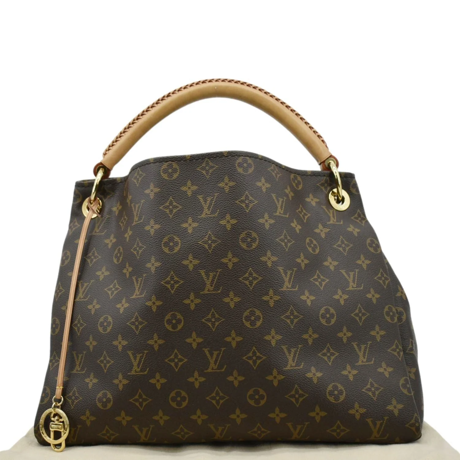 LOUIS VUITTON Artsy MM Monogram Canvas Hobo Bag Brown - Image 3