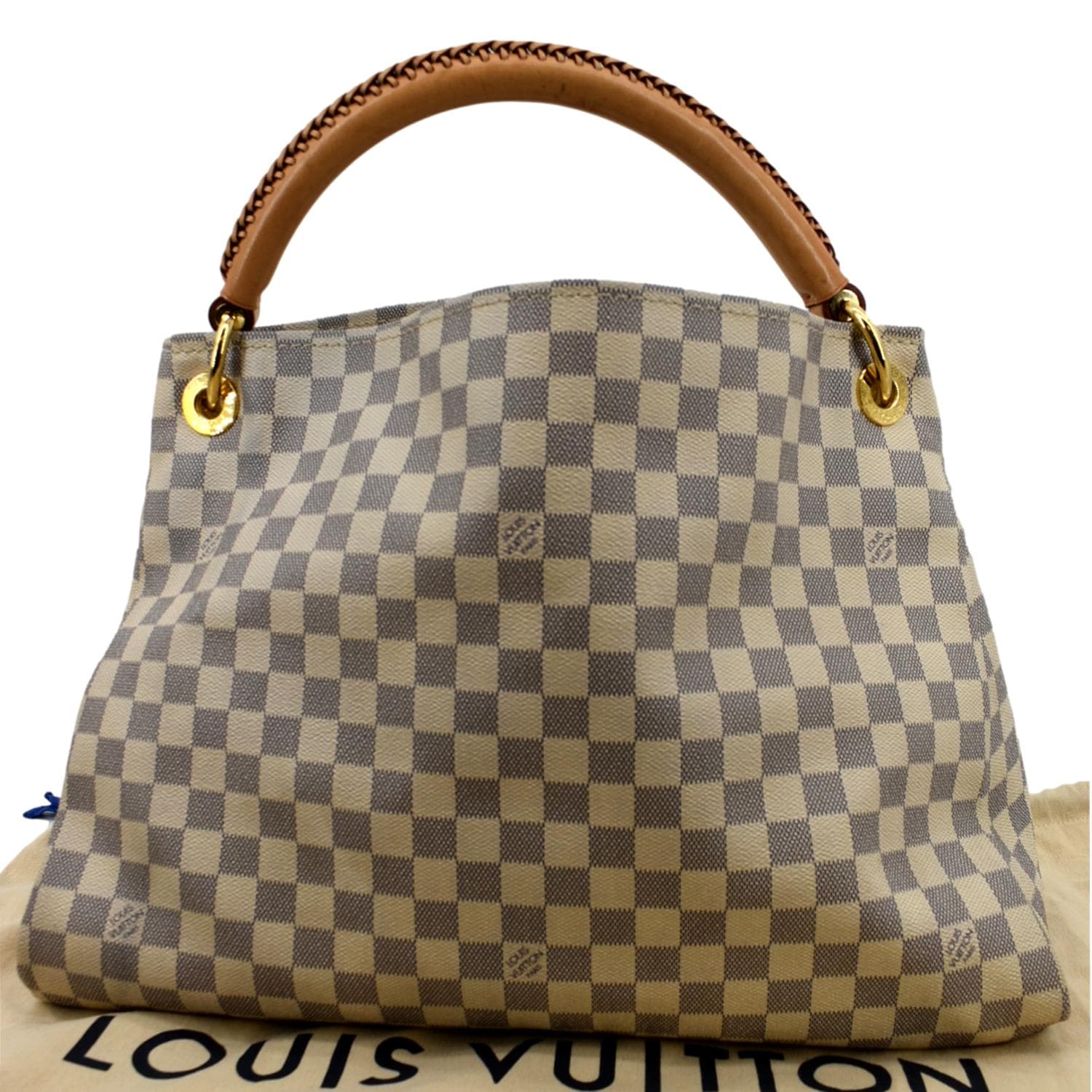 LOUIS VUITTON Artsy MM Damier Azur Hobo Bag White - Image 3