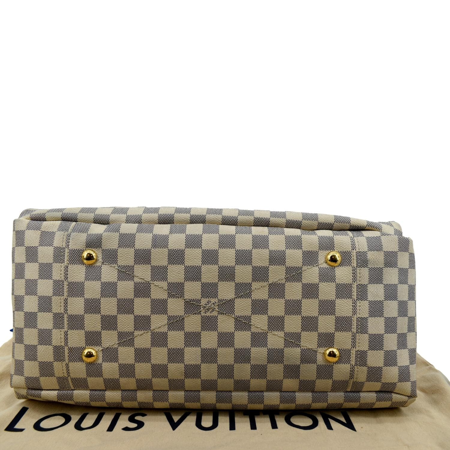 LOUIS VUITTON Artsy MM Damier Azur Hobo Bag White - Image 7