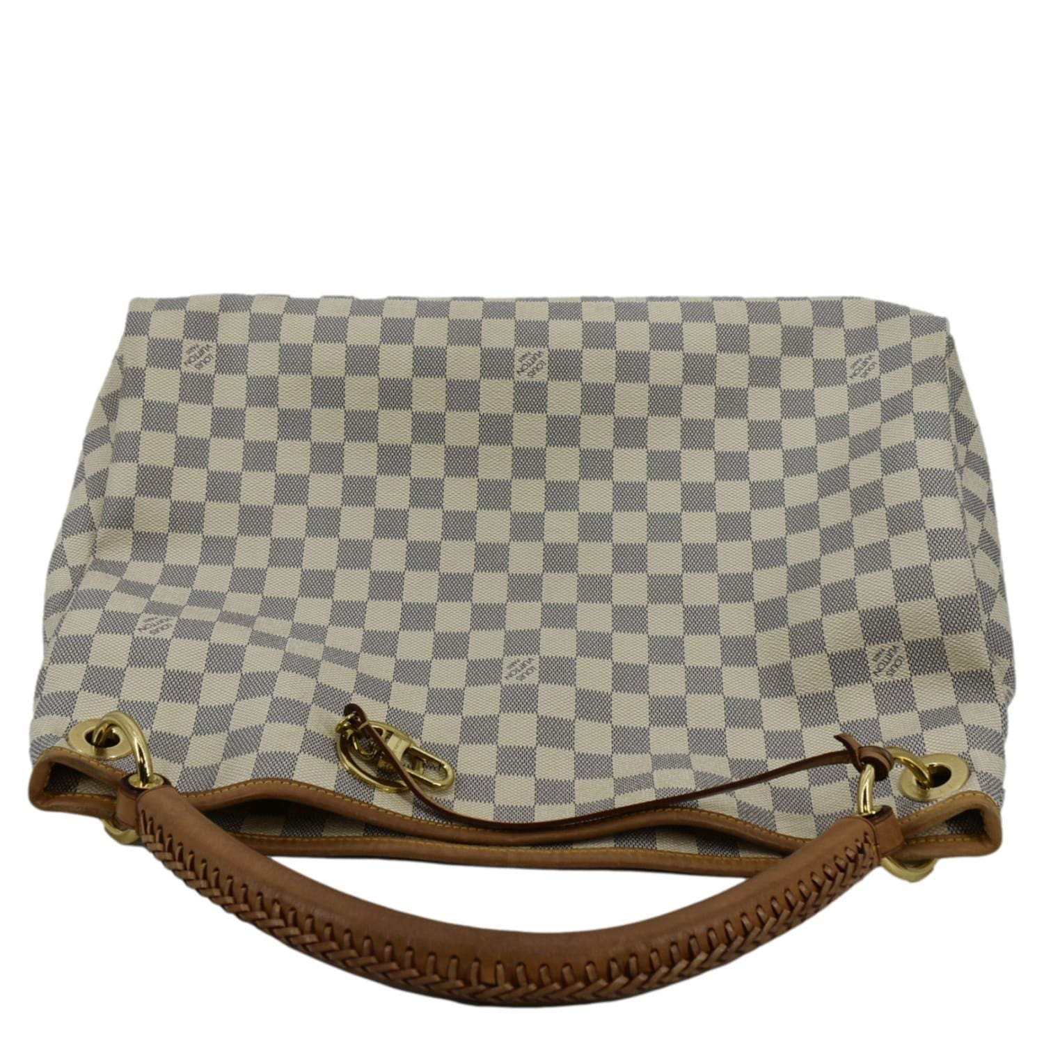 LOUIS VUITTON Artsy MM Damier Azur Hobo Bag White - Image 3