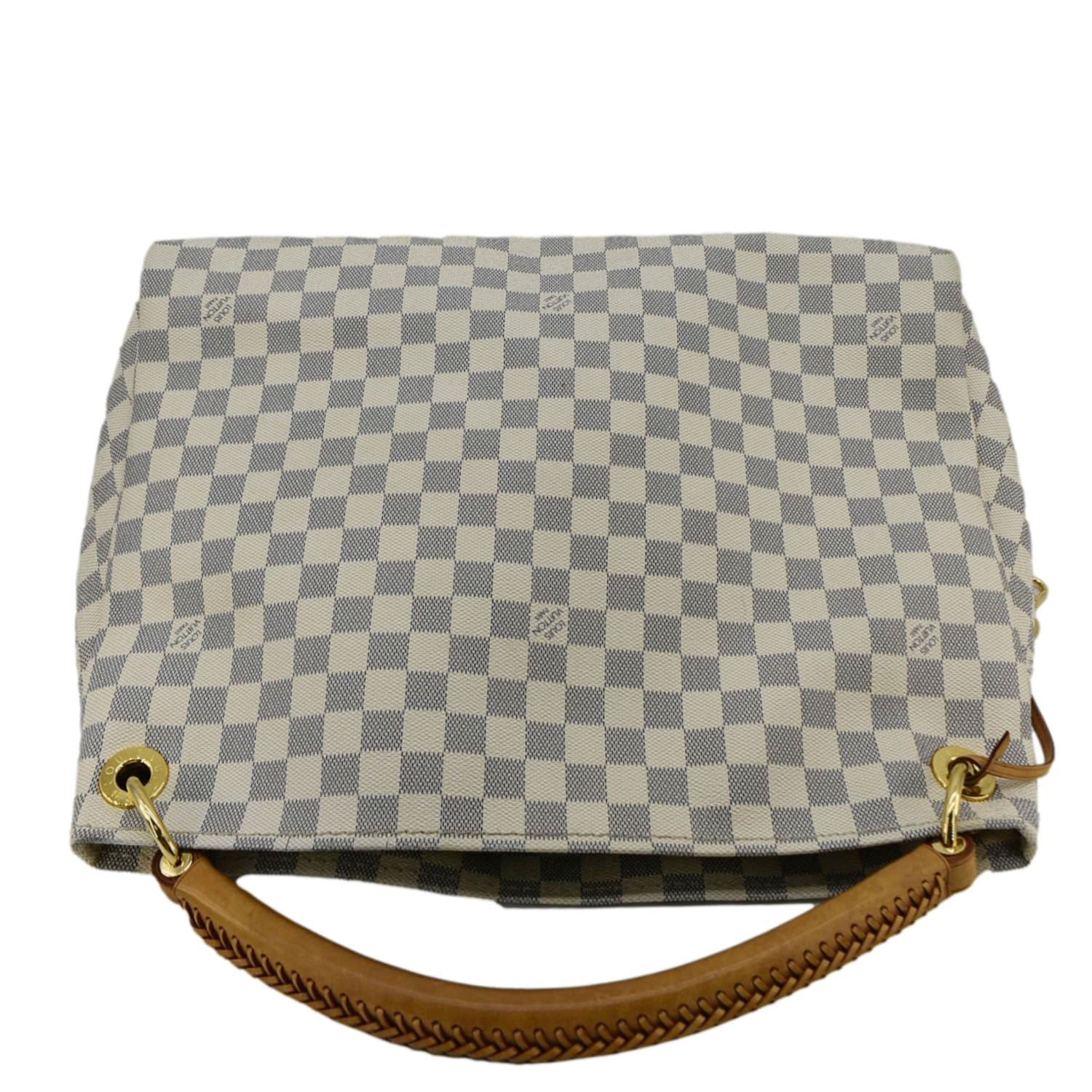 LOUIS VUITTON Artsy MM Damier Azur Hobo Bag White - Image 5