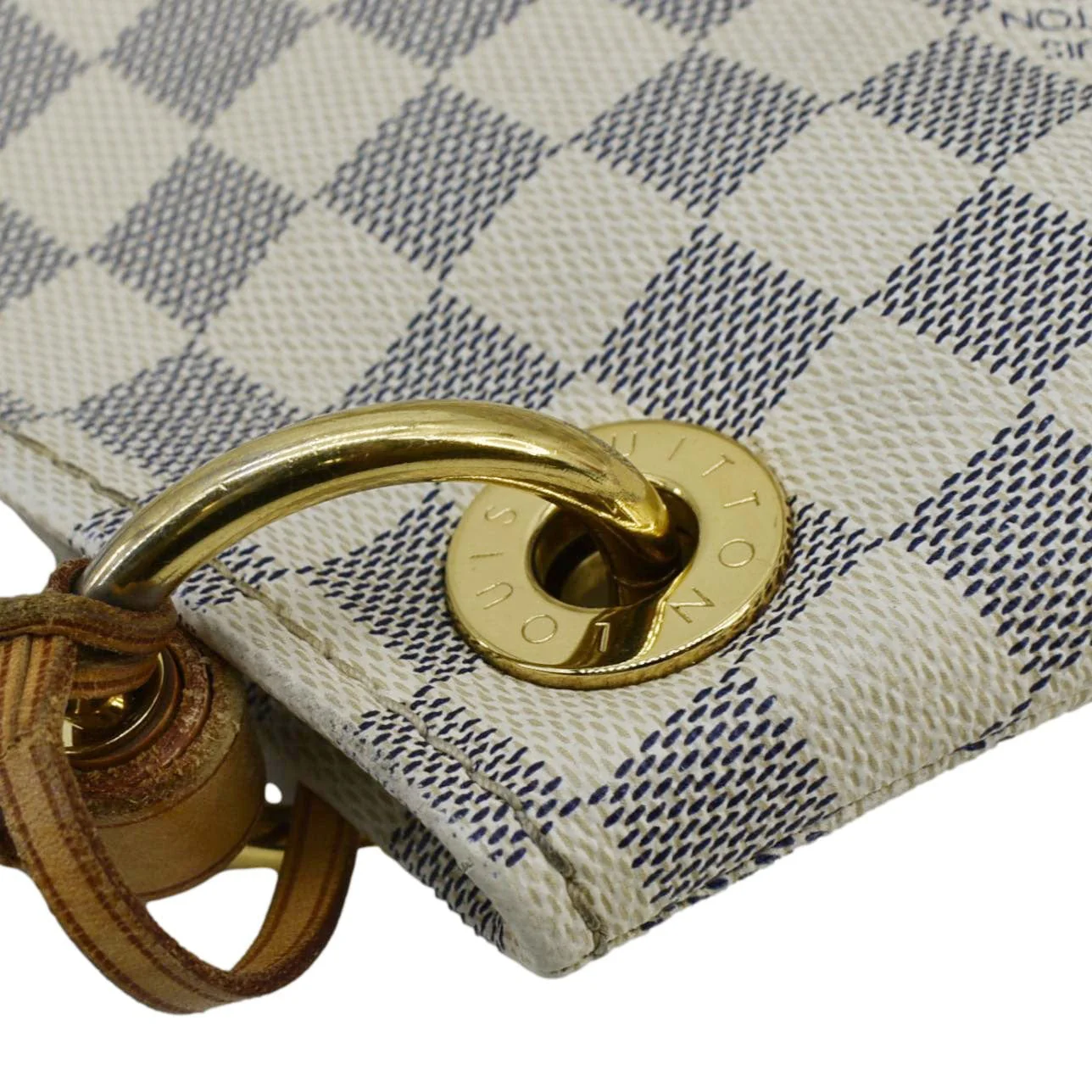LOUIS VUITTON Artsy MM Damier Azur Hobo Bag White - Image 6