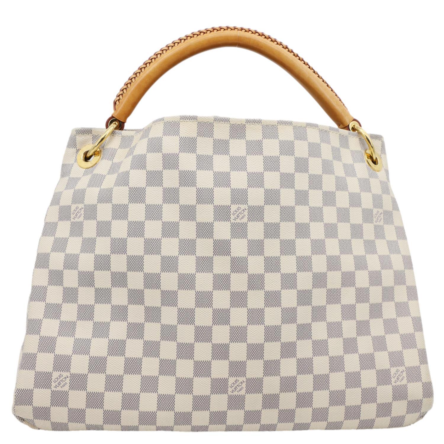 LOUIS VUITTON Artsy MM Damier Azur Hobo Bag White - Image 4