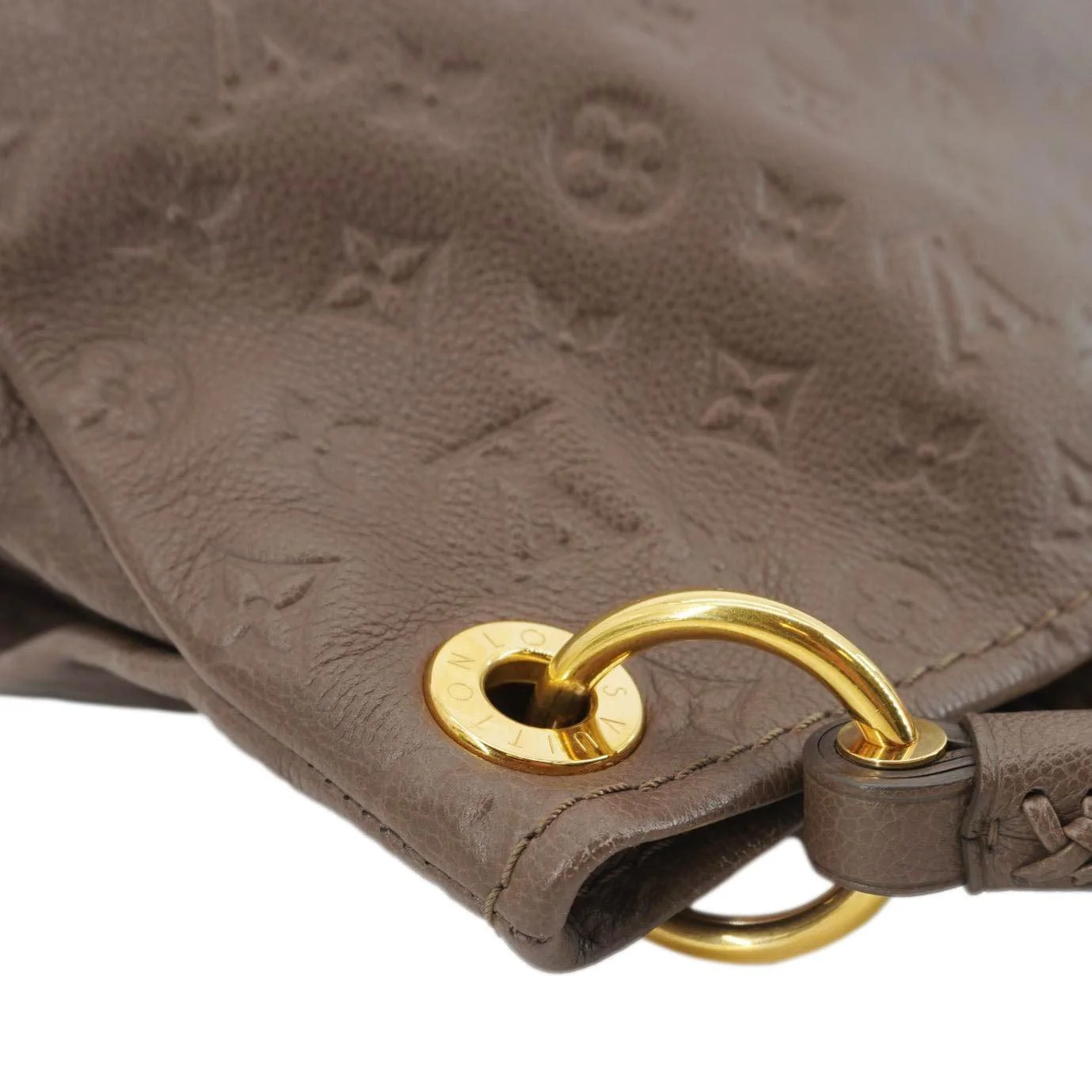 LOUIS VUITTON Artsy MM Monogram Empreinte Leather Hobo Bag Brown - Image 4