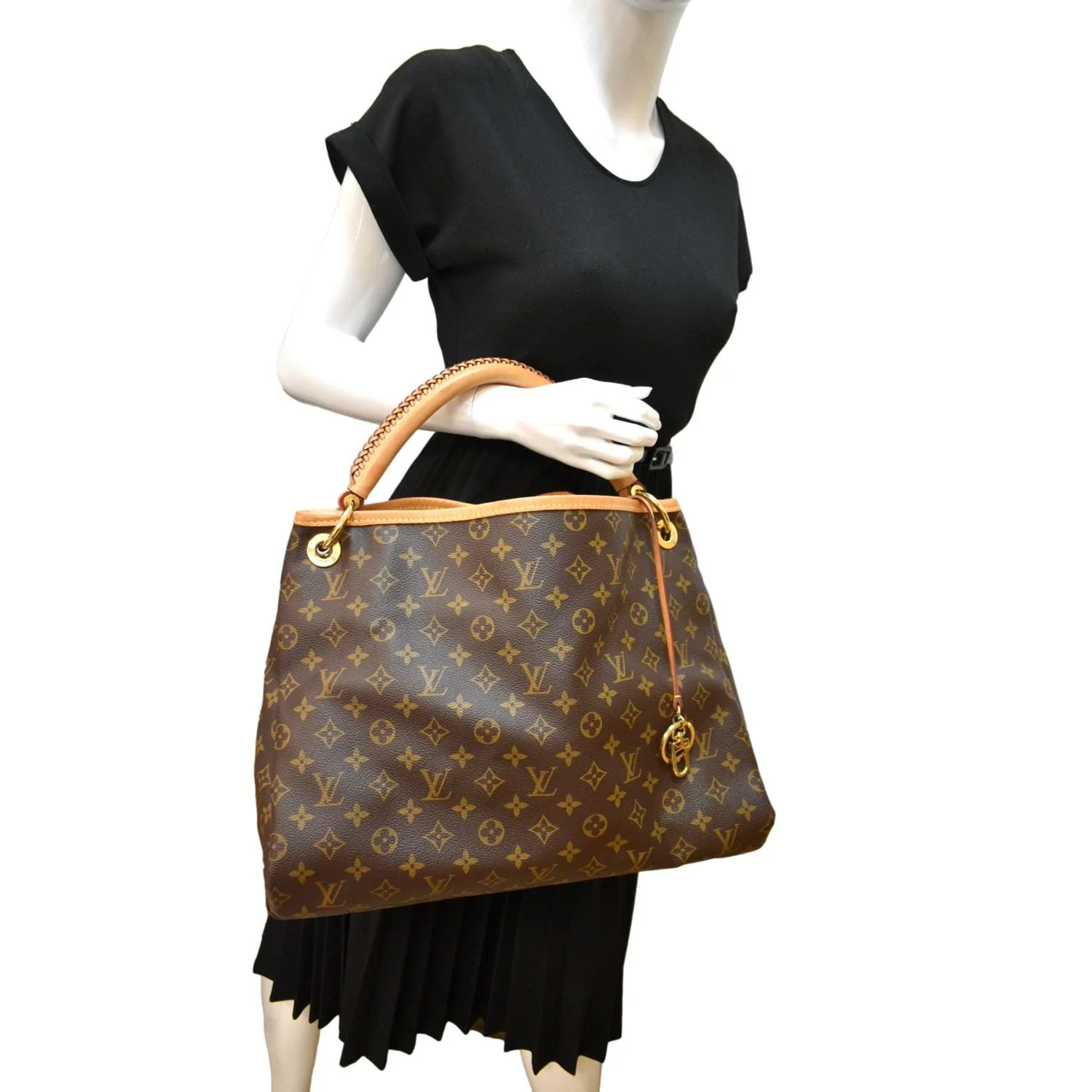 LOUIS VUITTON  Artsy MM Monogram Canvas Hobo Bag Brown - Image 2