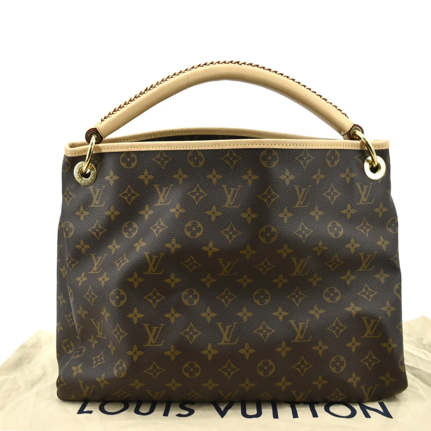 LOUIS VUITTON Artsy MM NM Monogram Canvas Hobo Bag Brown - Image 4