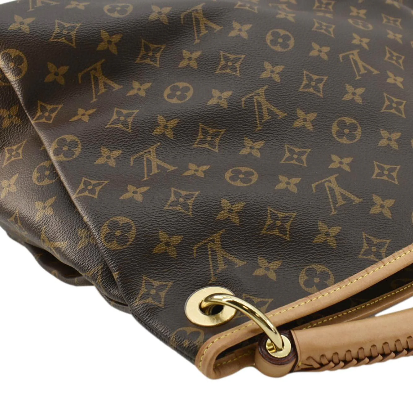 LOUIS VUITTON Artsy MM NM Monogram Canvas Hobo Bag Brown - Image 5