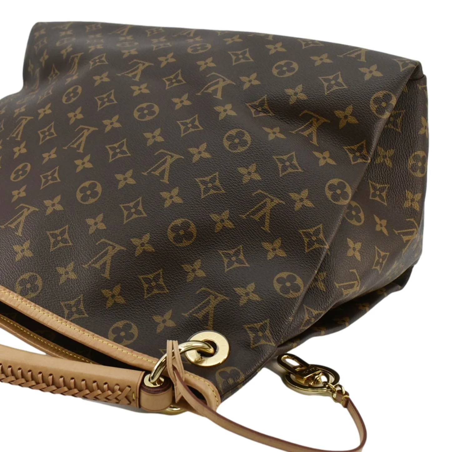 LOUIS VUITTON Artsy MM NM Monogram Canvas Hobo Bag Brown - Image 6