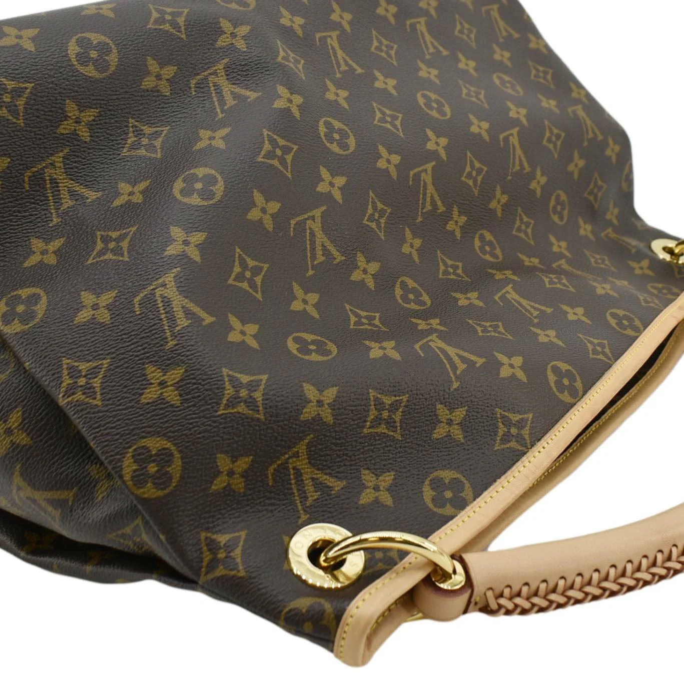 LOUIS VUITTON Artsy MM NM Monogram Canvas Hobo Bag Brown - Image 5
