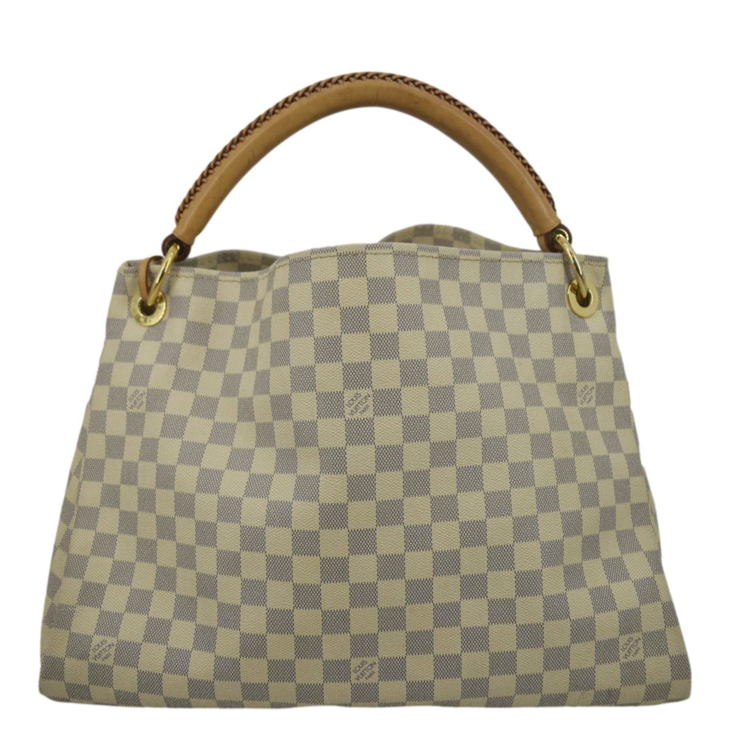 LOUIS VUITTON Artsy MM Damier Azur Hobo Bag White - Image 3