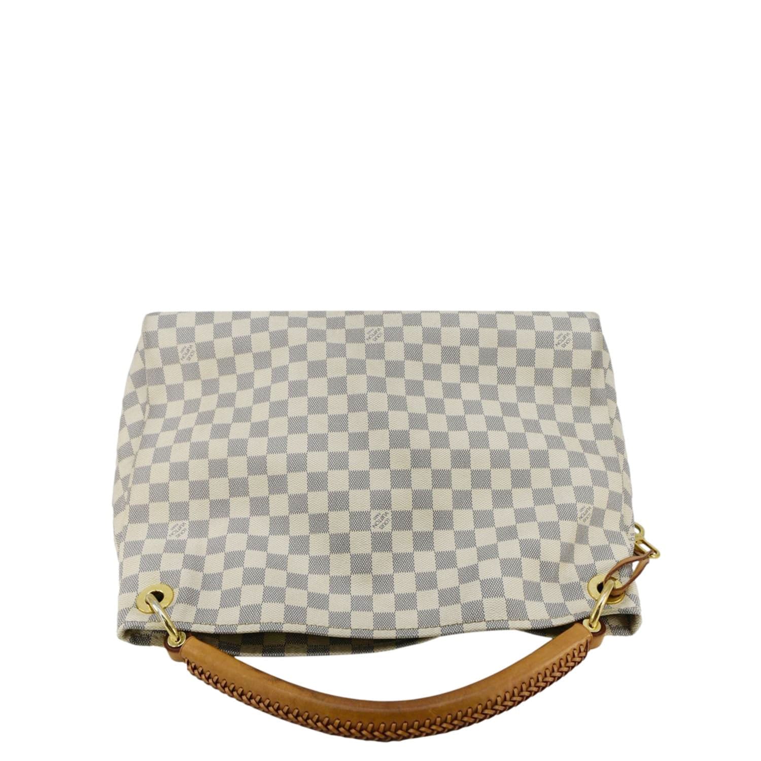 LOUIS VUITTON Artsy MM Damier Azur Hobo Bag White - Image 4
