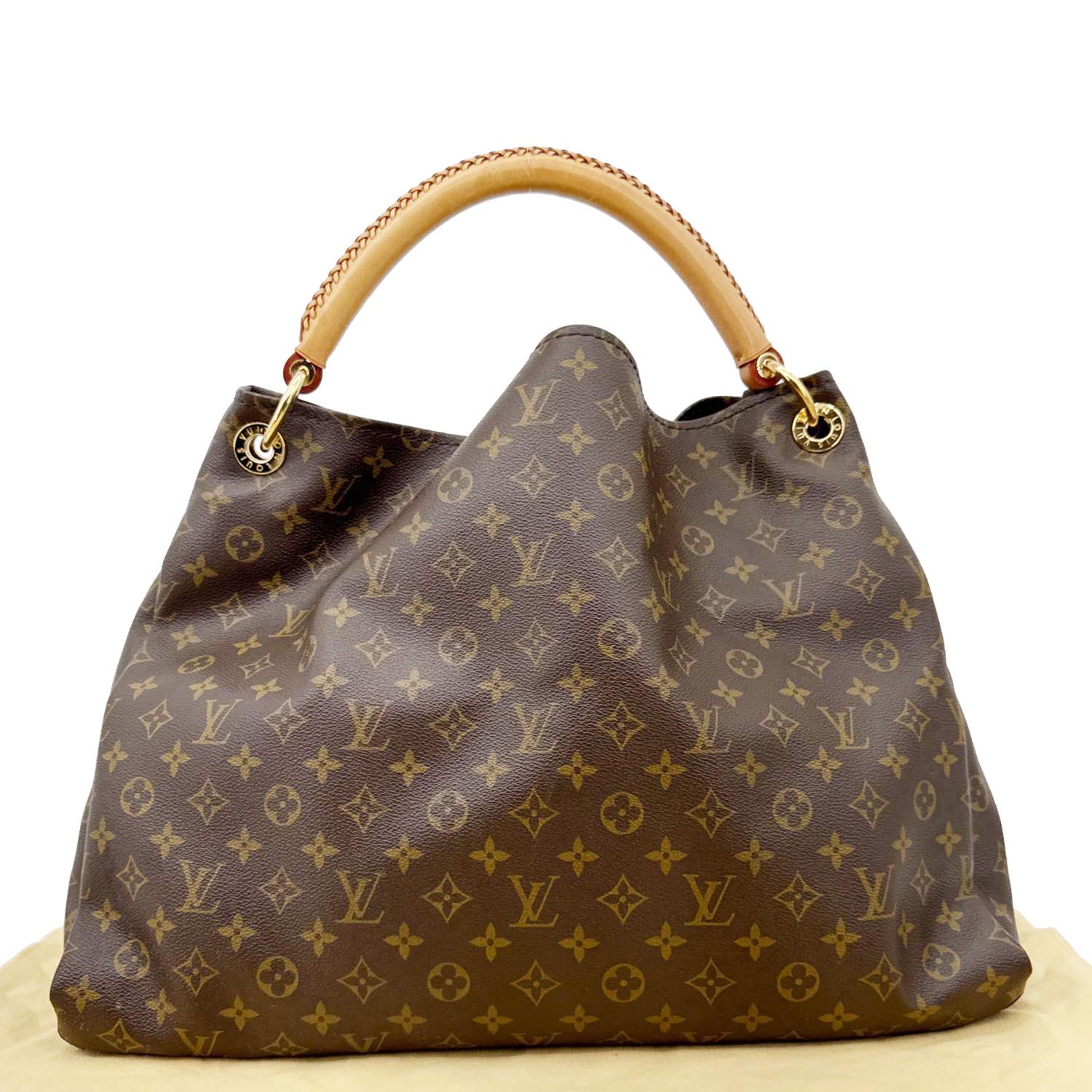 LOUIS VUITTON Artsy GM Monogram Canvas Hobo Bag Brown - Image 3