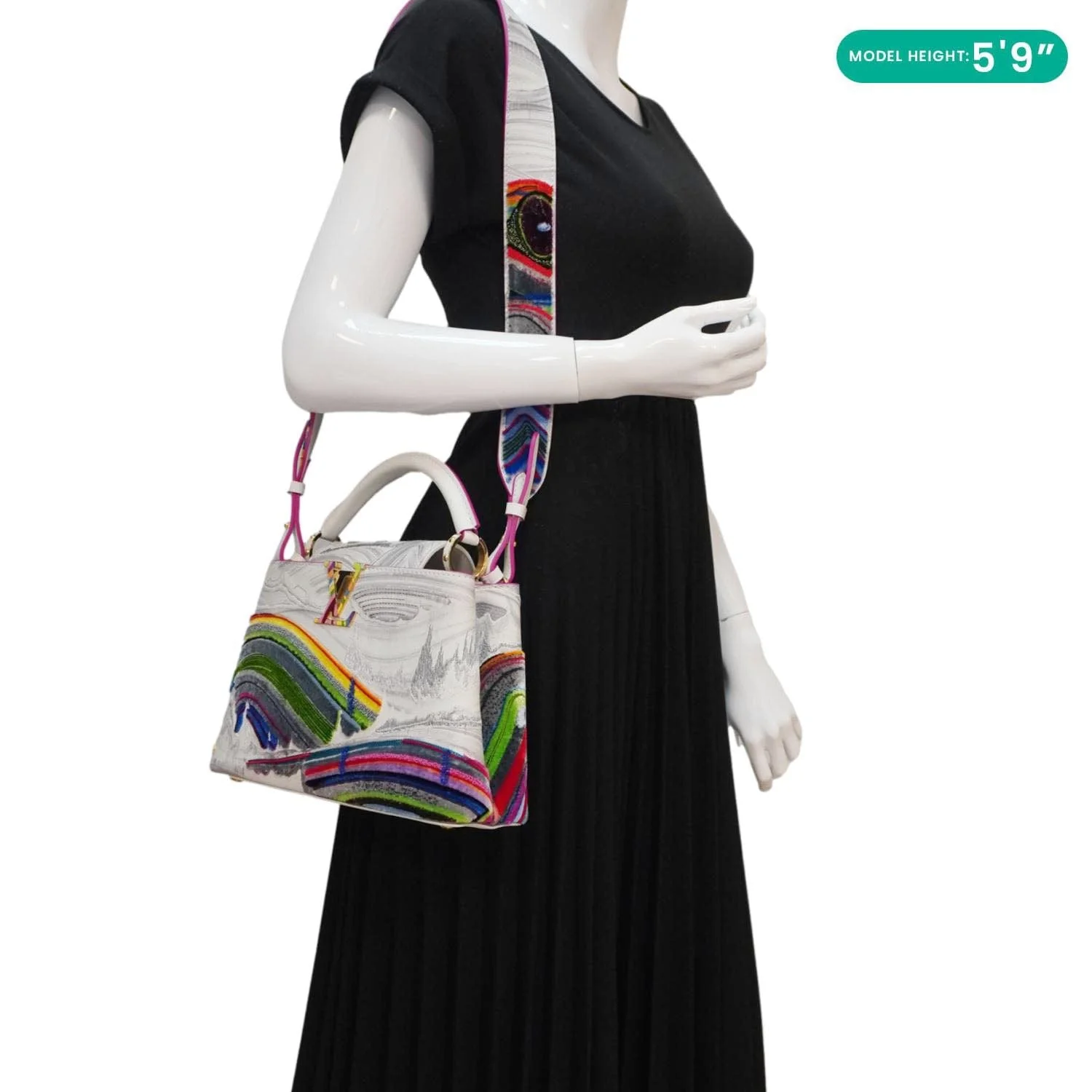 LOUIS VUITTON Artycapucines BB Huang Yuxing 145 of 200 Limited Edition Leather Shoulder Bag Multicolor - Image 2