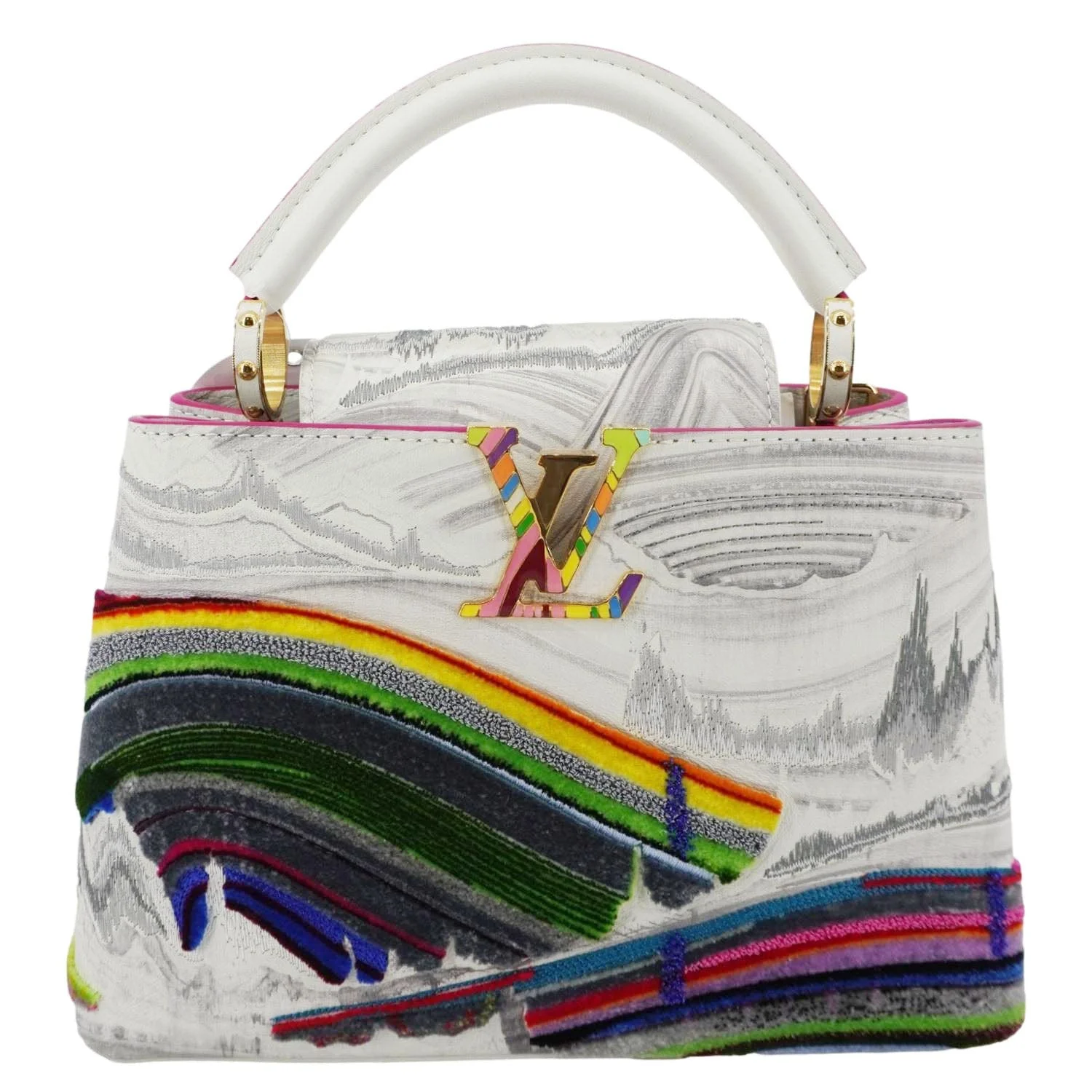 LOUIS VUITTON Artycapucines BB Huang Yuxing 145 of 200 Limited Edition Leather Shoulder Bag Multicolor - Image 5