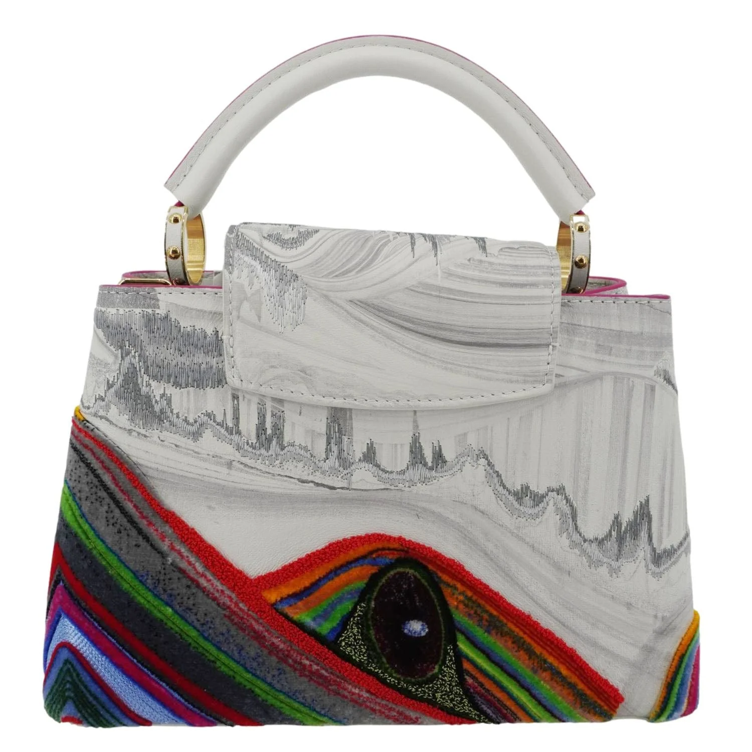LOUIS VUITTON Artycapucines BB Huang Yuxing 145 of 200 Limited Edition Leather Shoulder Bag Multicolor - Image 7