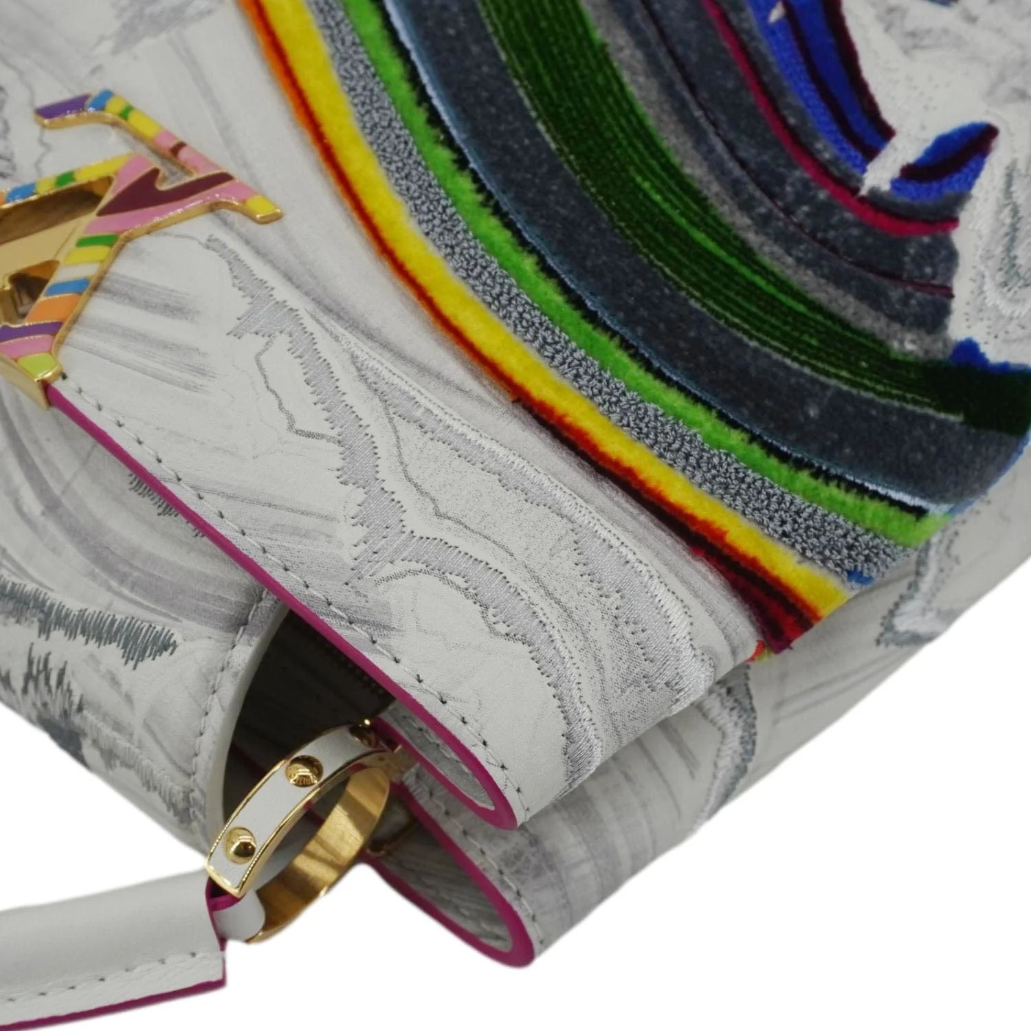 LOUIS VUITTON Artycapucines BB Huang Yuxing 145 of 200 Limited Edition Leather Shoulder Bag Multicolor - Image 9