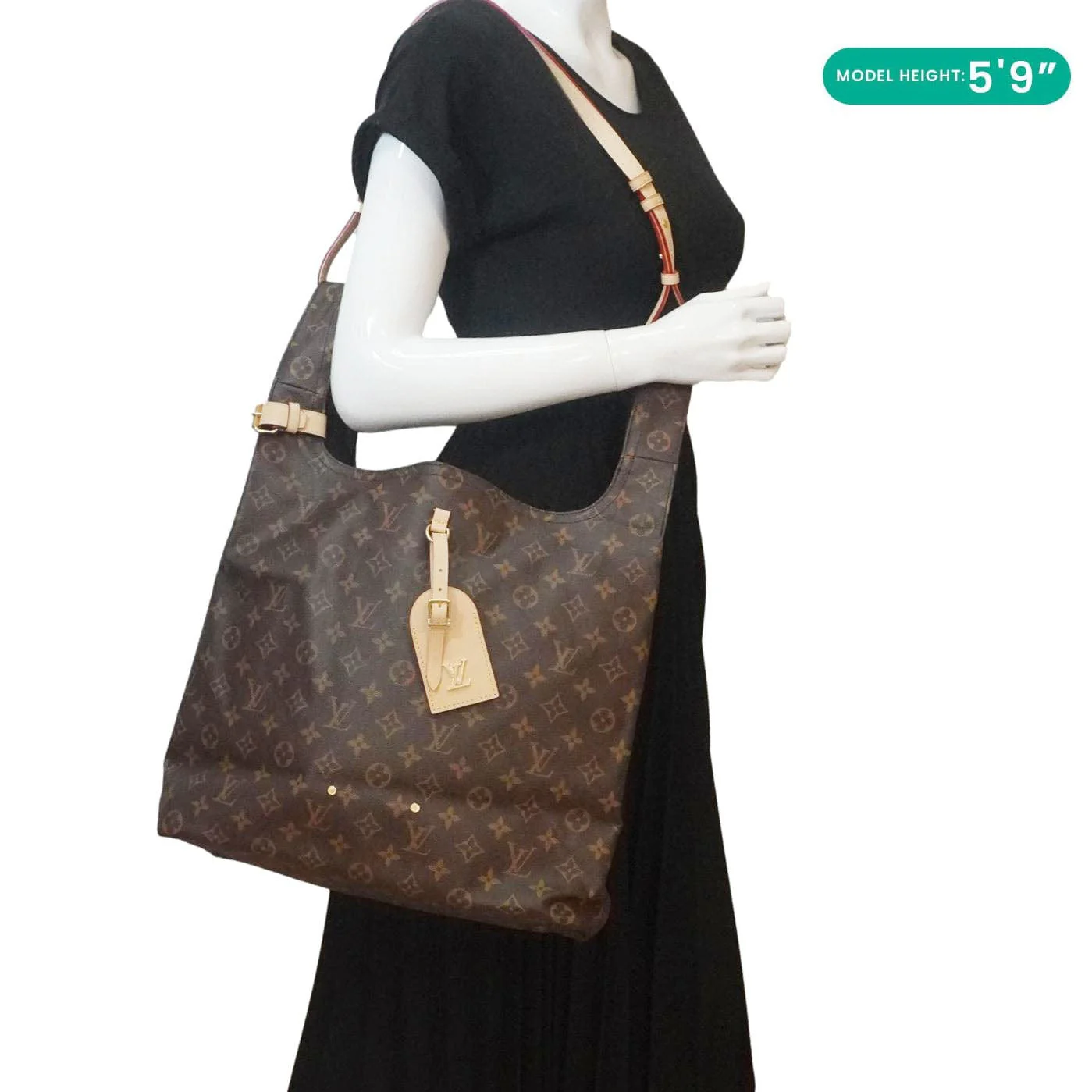 LOUIS VUITTON Atlantis GM Monogram Canvas Shoulder Bag Brown - Image 2