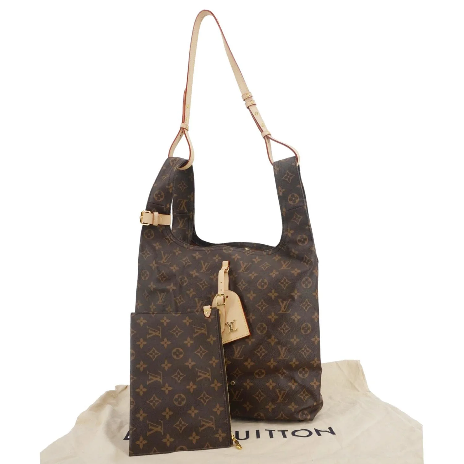 LOUIS VUITTON Atlantis GM Monogram Canvas Shoulder Bag Brown - Image 3