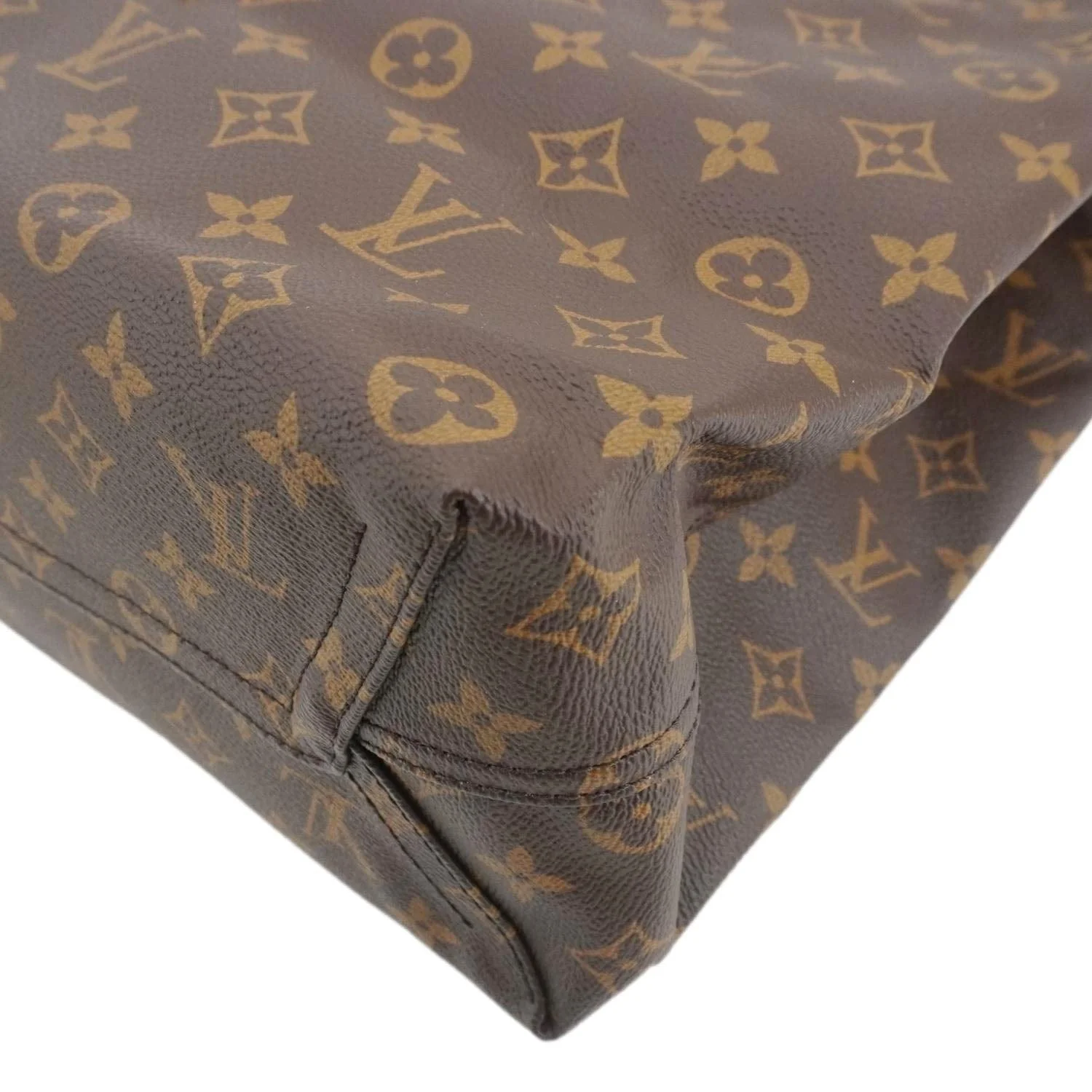 LOUIS VUITTON Atlantis GM Monogram Canvas Shoulder Bag Brown - Image 9