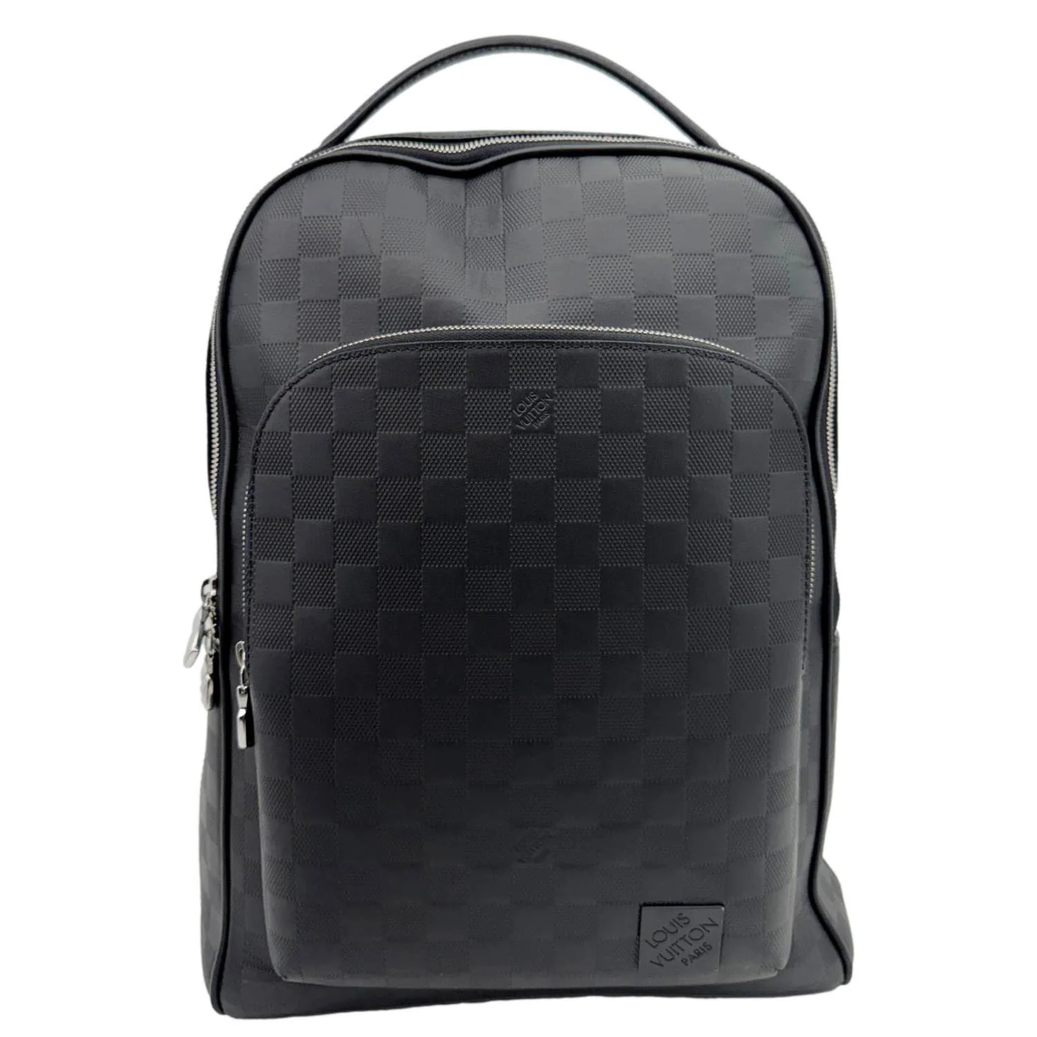 LOUIS VUITTON Avenue Damier Infini Leather Backpack Bag Black - Image 3