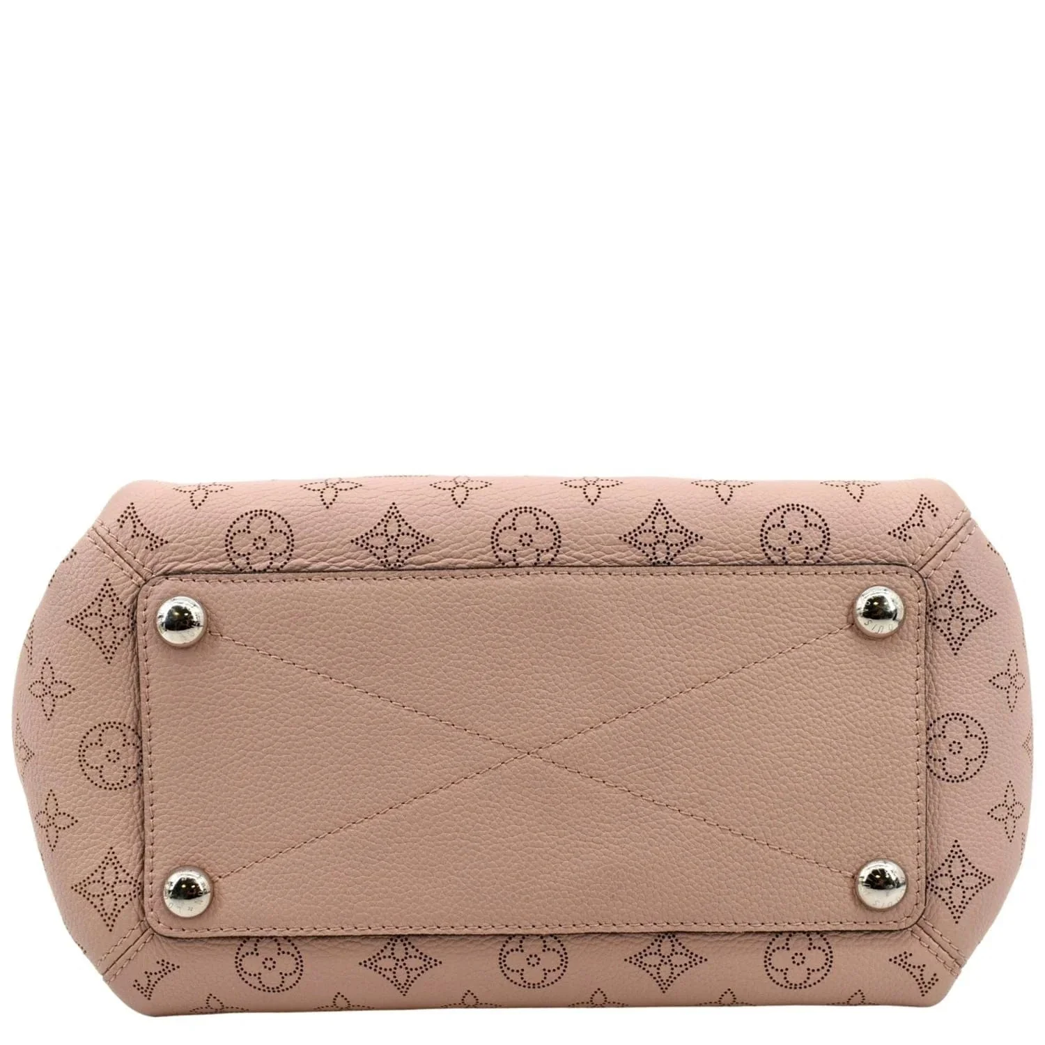 LOUIS VUITTON Babylone Mahina Calfskin Leather Satchel Bag Pink - Image 9
