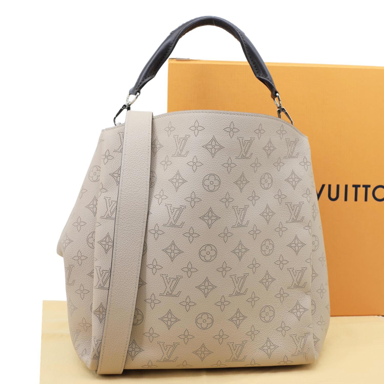 LOUIS VUITTON Babylone Mahina Calfskin Leather Shoulder Bag Galet - Image 3