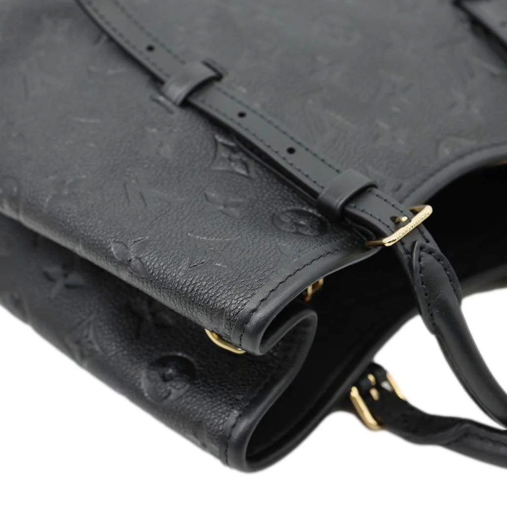 LOUIS VUITTON Babylone PM Monogram Empreinte Leather Tote Bag Black - Image 6