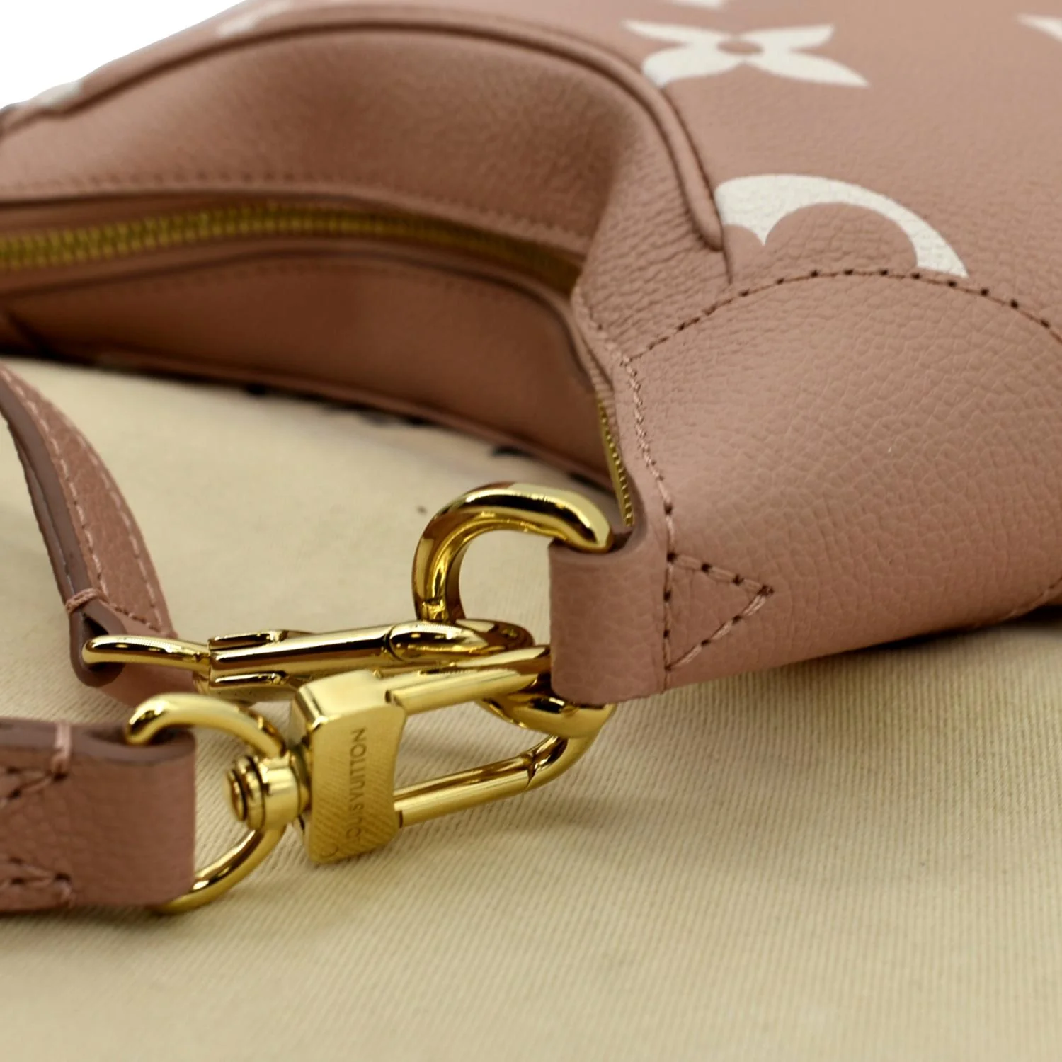 LOUIS VUITTON Bagatelle Monogram Empreinte Leather Shoulder Bag Rose Trianon - Image 5