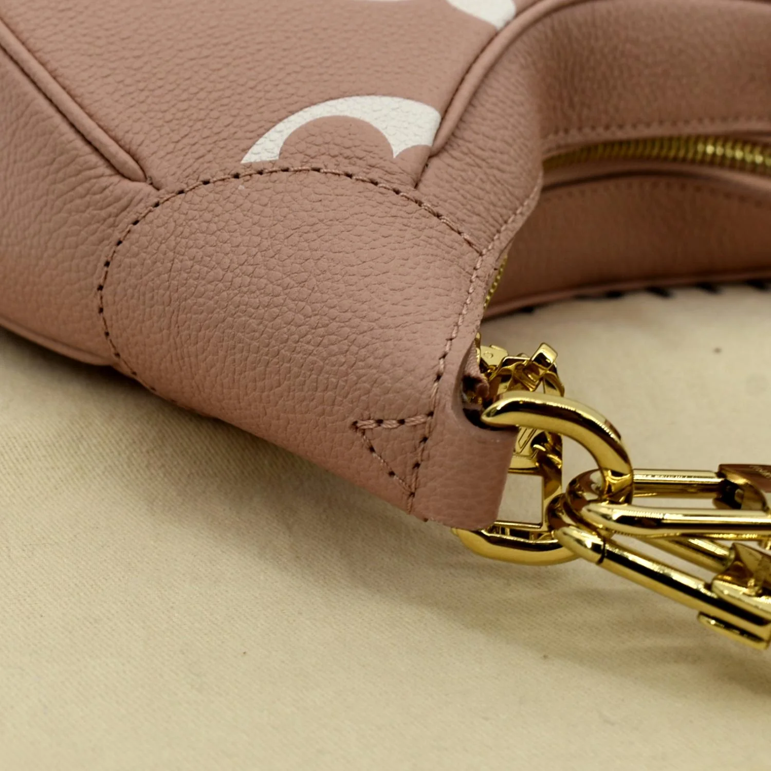 LOUIS VUITTON Bagatelle Monogram Empreinte Leather Shoulder Bag Rose Trianon - Image 6