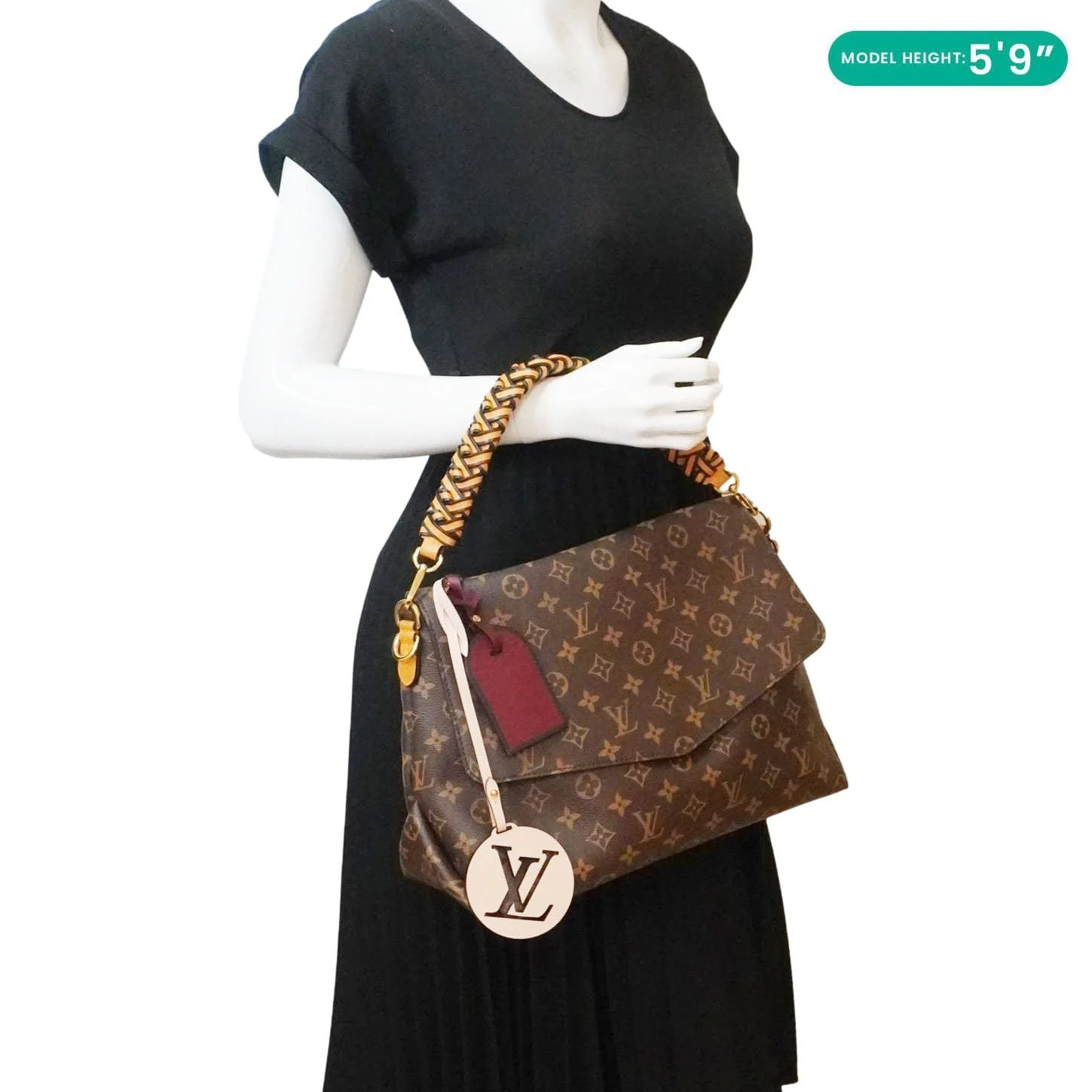 LOUIS VUITTON Beaubourg MM Monogram Canvas Shoulder Bag Brown - Image 2