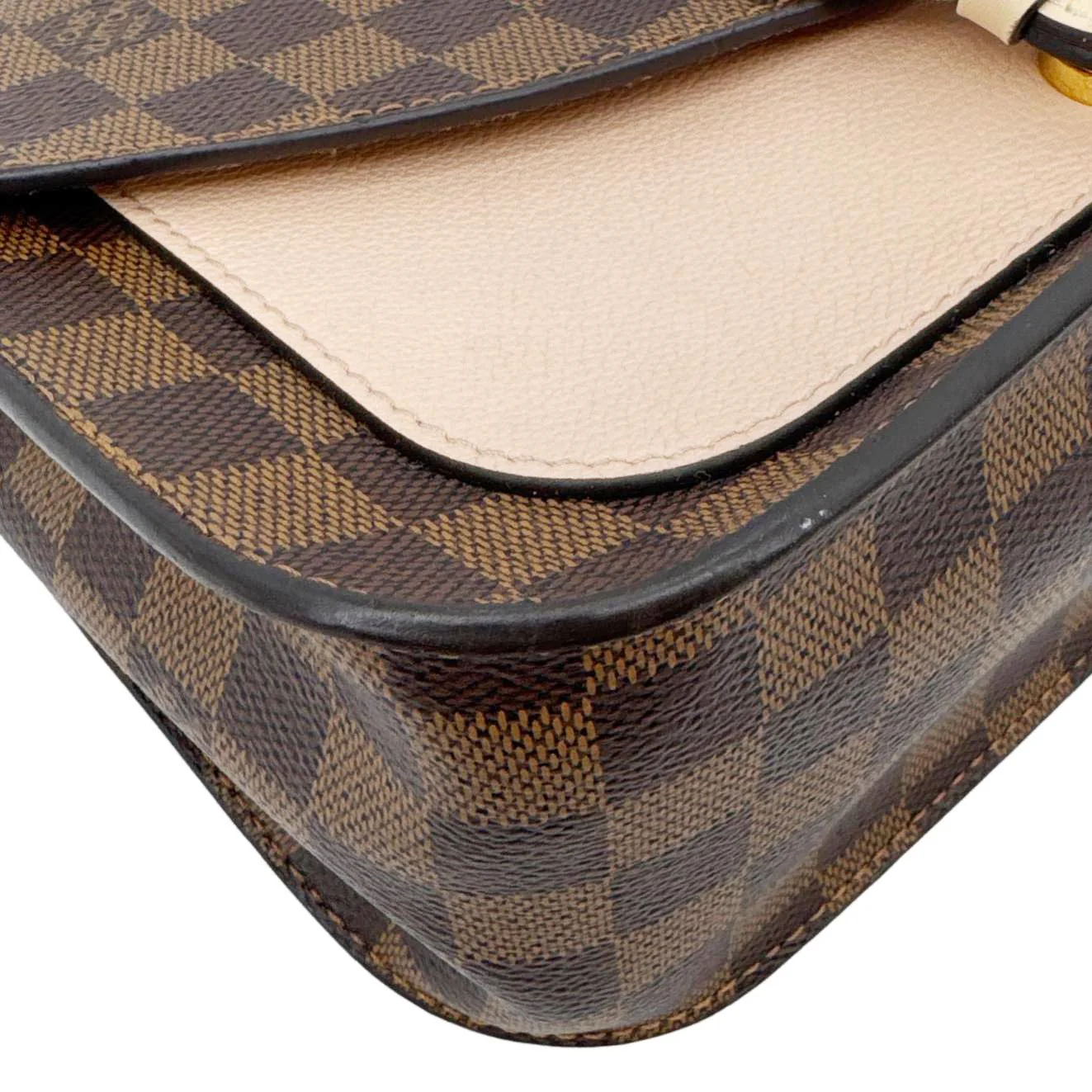 LOUIS VUITTON Beaumarchais Damier Ebene Shoulder Bag Brown - Image 8