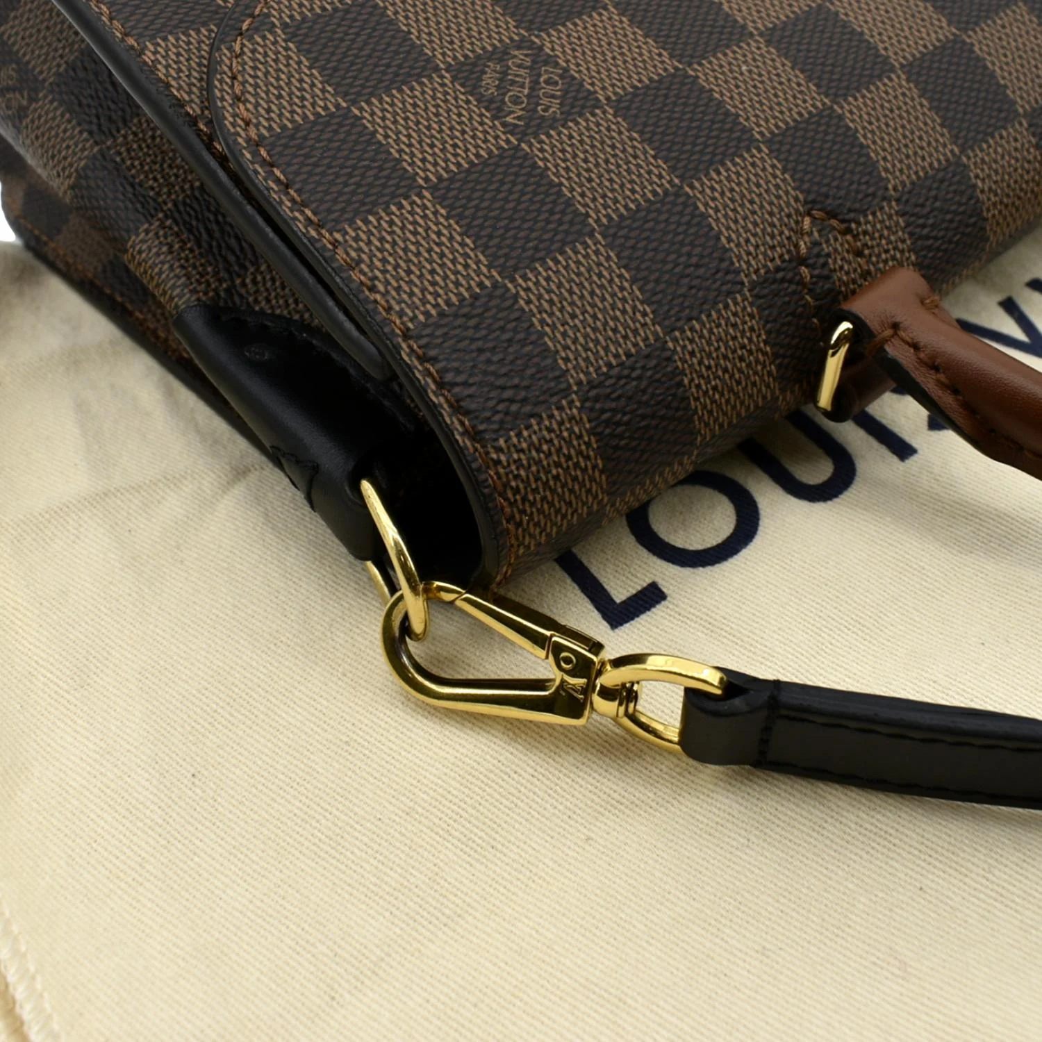 LOUIS VUITTON Beaumarchais Damier Ebene Shoulder Bag Brown - Image 6