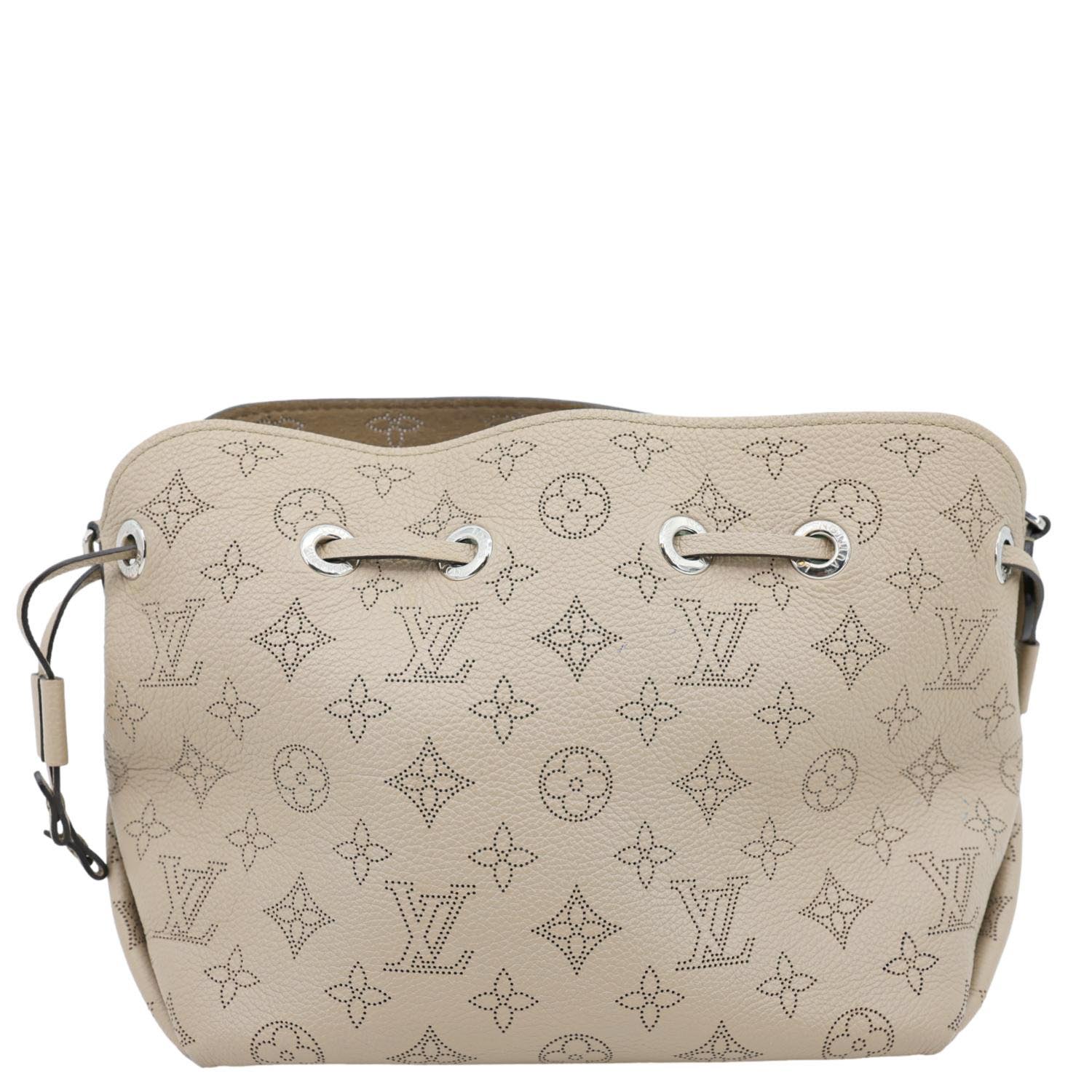 LOUIS VUITTON Bella Bucket Mahina Calf Leather Crossbody Bag Beige - Image 4