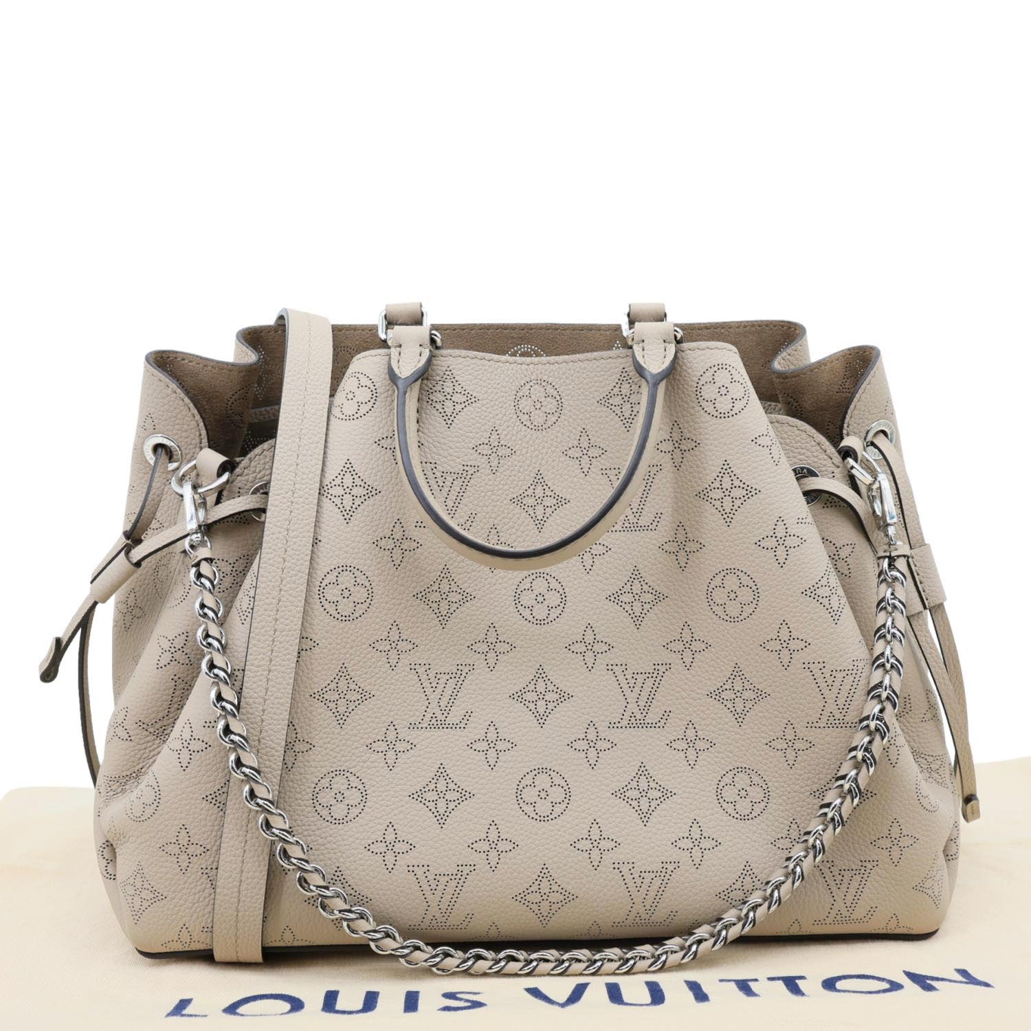 LOUIS VUITTON Bella Mahina Leather Tote Bag Galet - Image 3