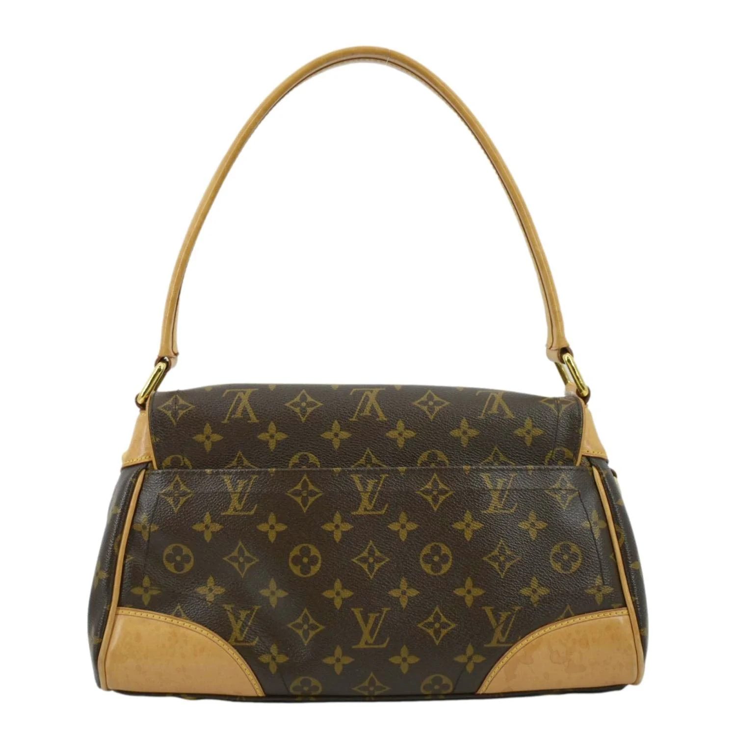 LOUIS VUITTON Beverly MM Monogram Canvas Satchel Bag Brown - Image 3