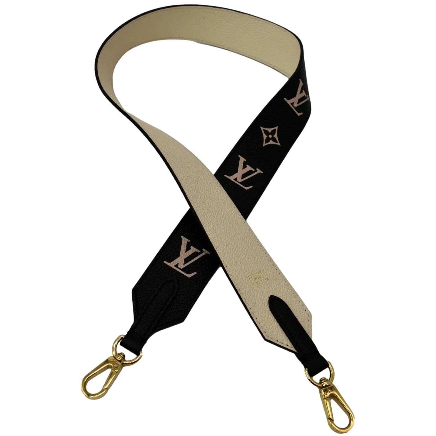 LOUIS VUITTON Bicolor Monogram Empreinte Bag Strap Black - Image 5