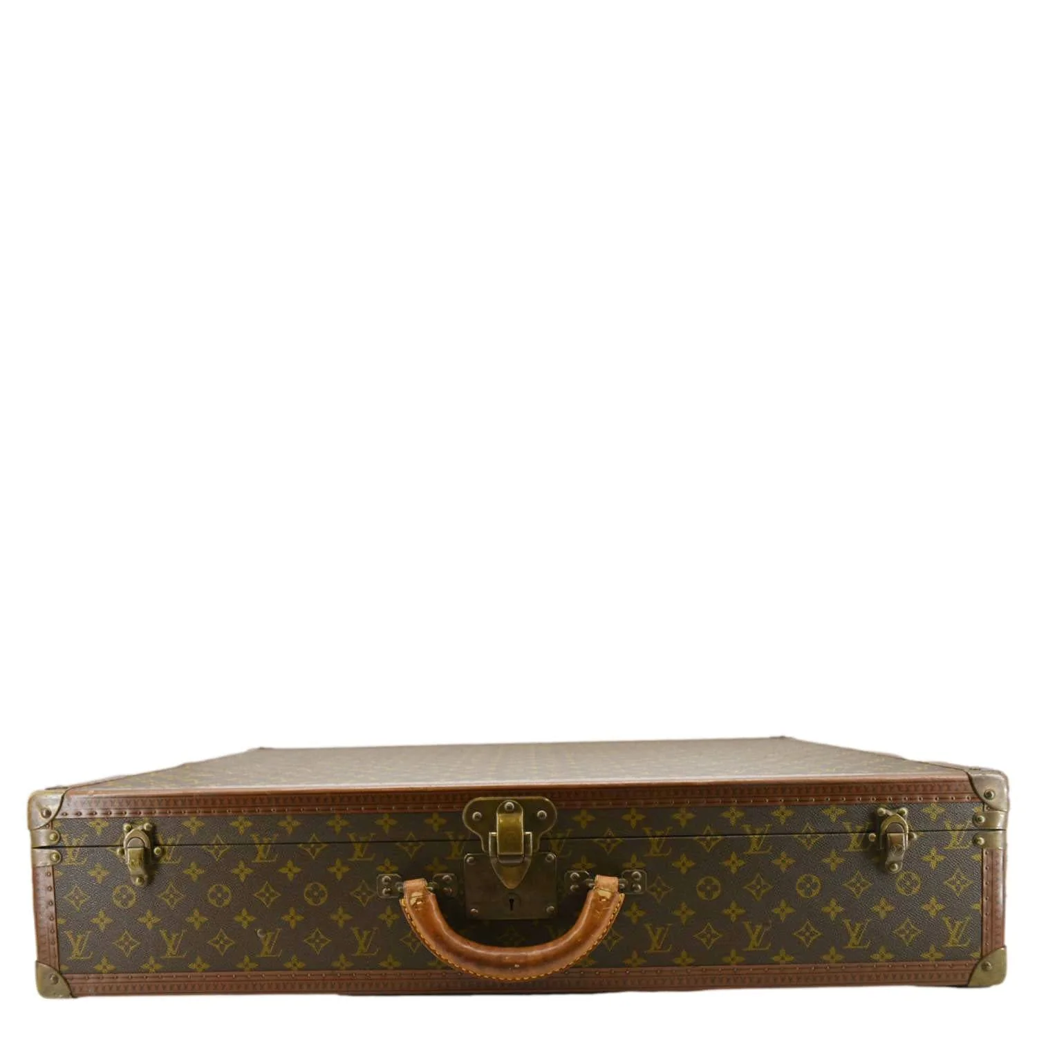 LOUIS VUITTON Bisten Vintage Monogram Canvas Travel Trunk Suitcase Bag Brown - Image 5