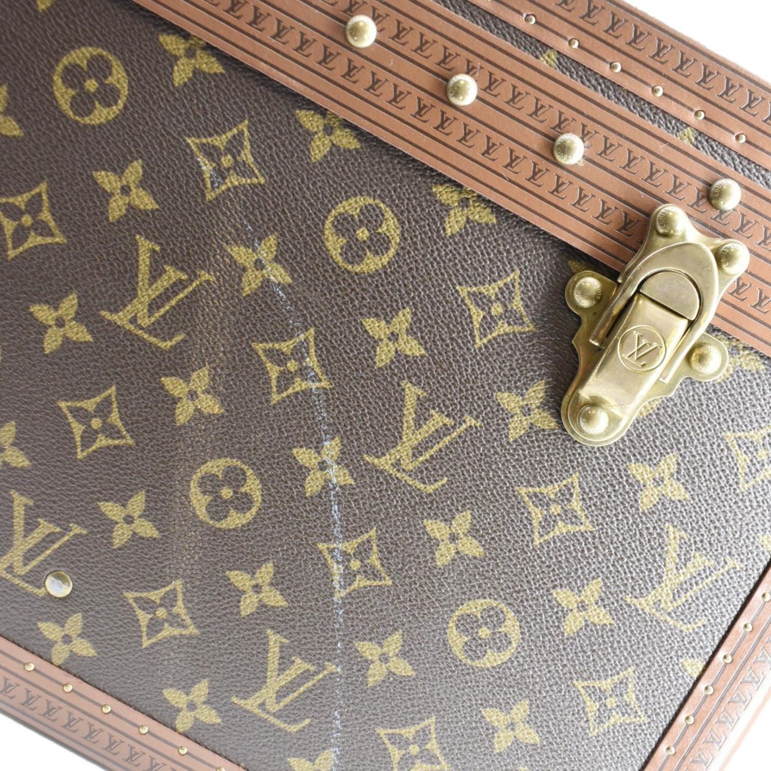 LOUIS VUITTON Bisten 75 Vintage Monogram Canvas Travel Suitcase Bag Brown - Image 11