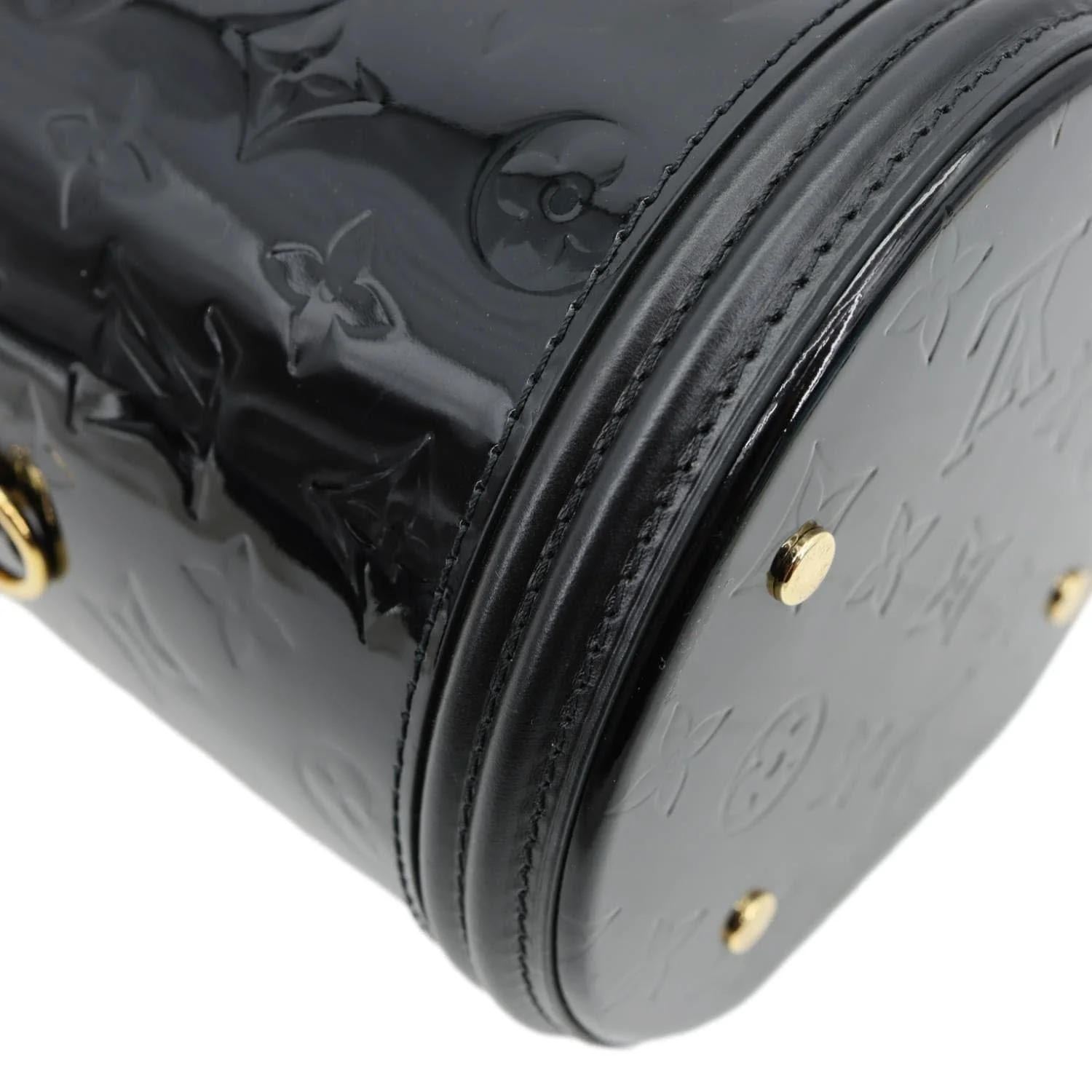 LOUIS VUITTON Cannes Magnetique Monogram Vernis Shoulder Bag Black - Image 9