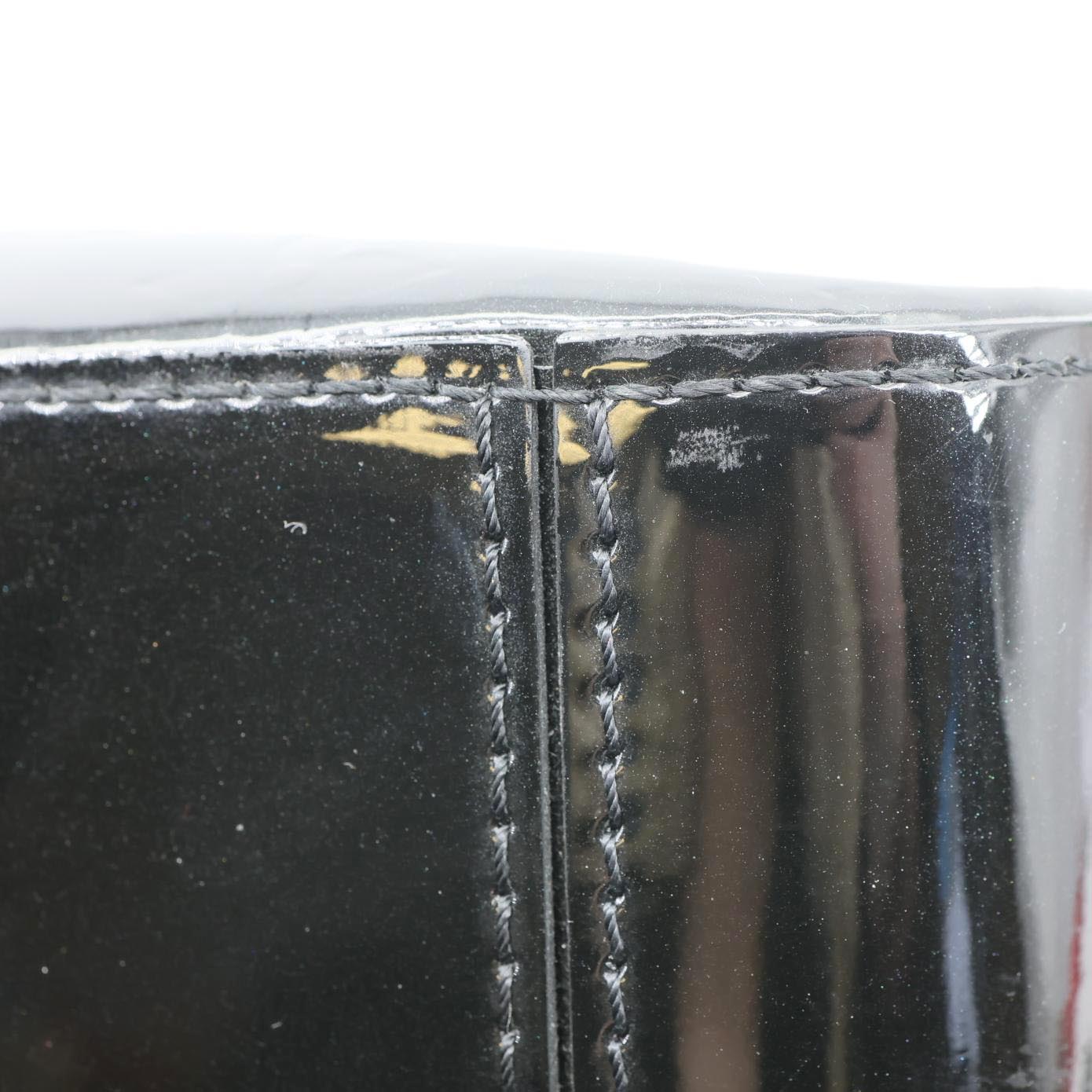 LOUIS VUITTON Santa Monica Monogram Vernis Leather Shoulder Bag Black - Image 14